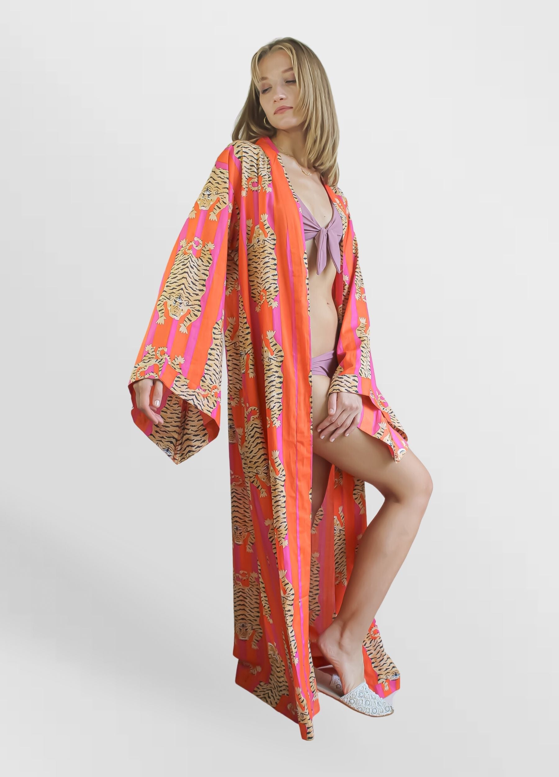 paradise fuchsia kimono Bombay Sunset