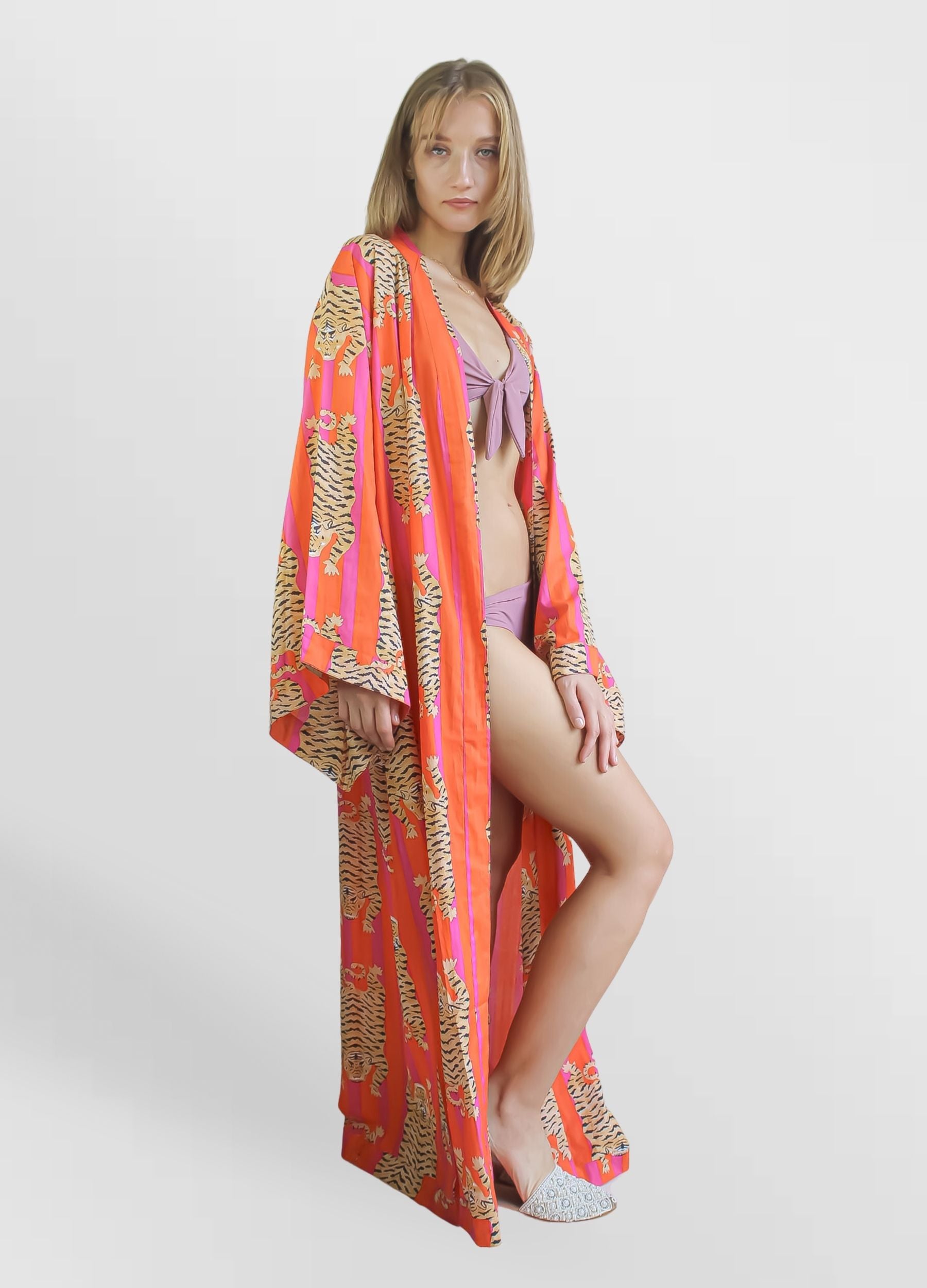 paradise fuchsia kimono Bombay Sunset