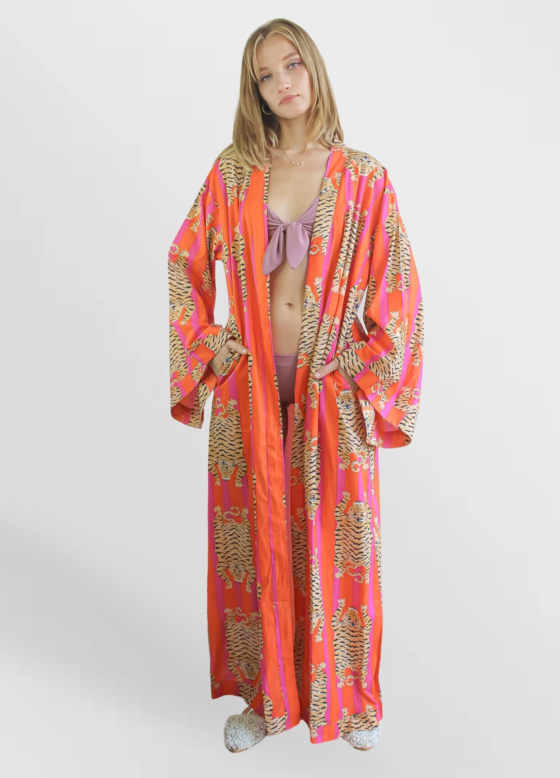 paradise fuchsia kimono Bombay Sunset