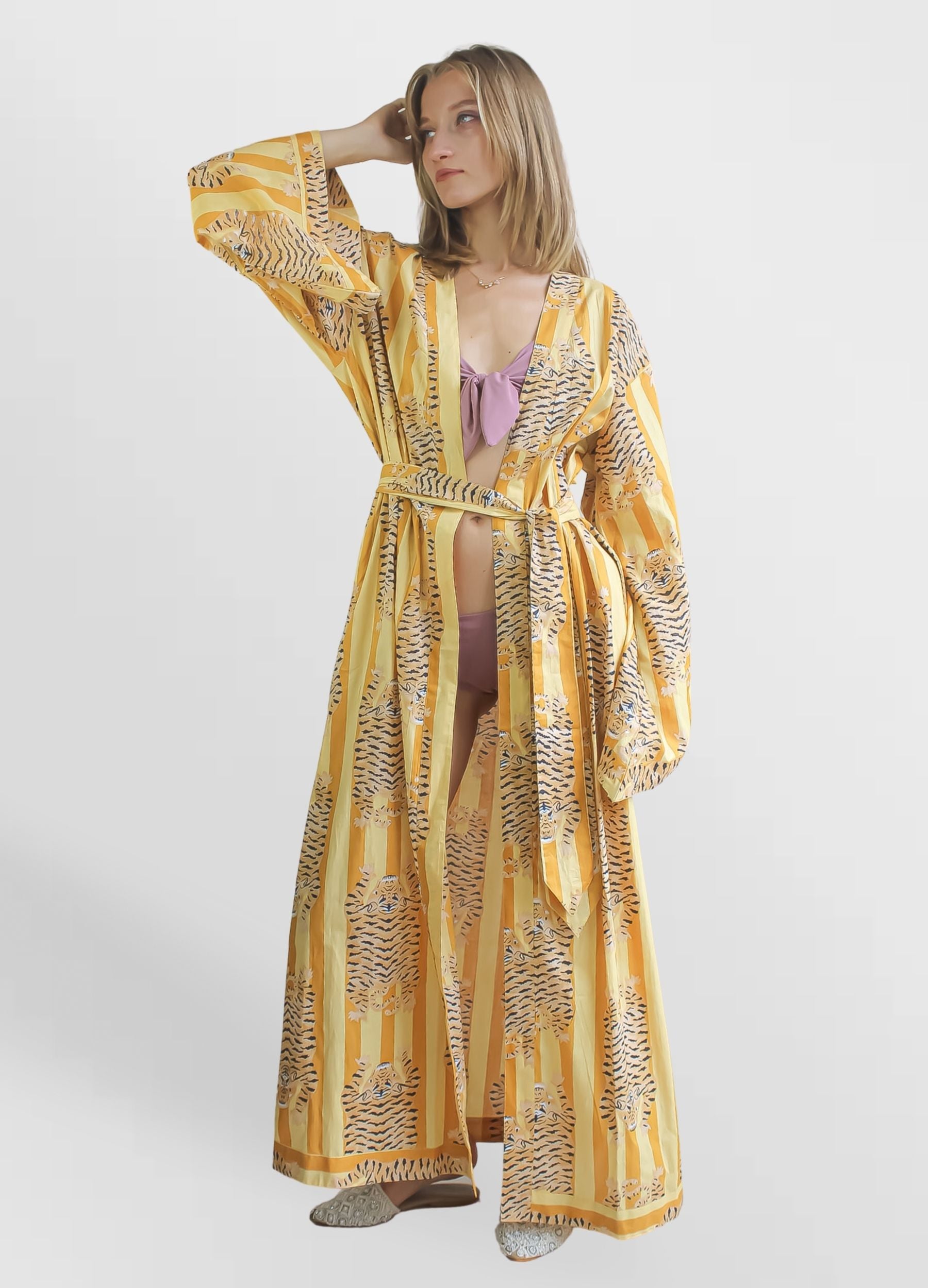 paradise mustard kimono Bombay Sunset