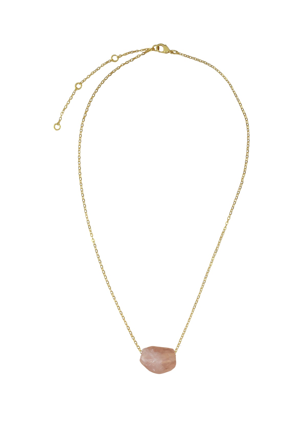 Collar de piedra sin tallar cosmic bombay be sunset