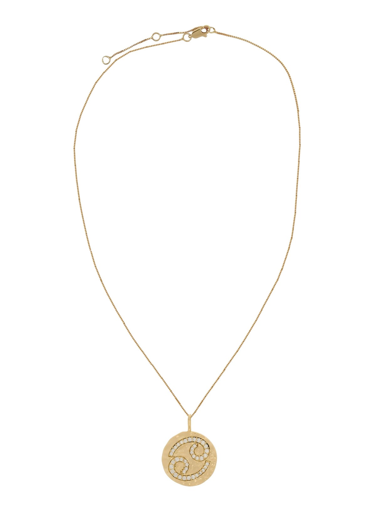 Stellar cancer coin pendant bombay sunset
