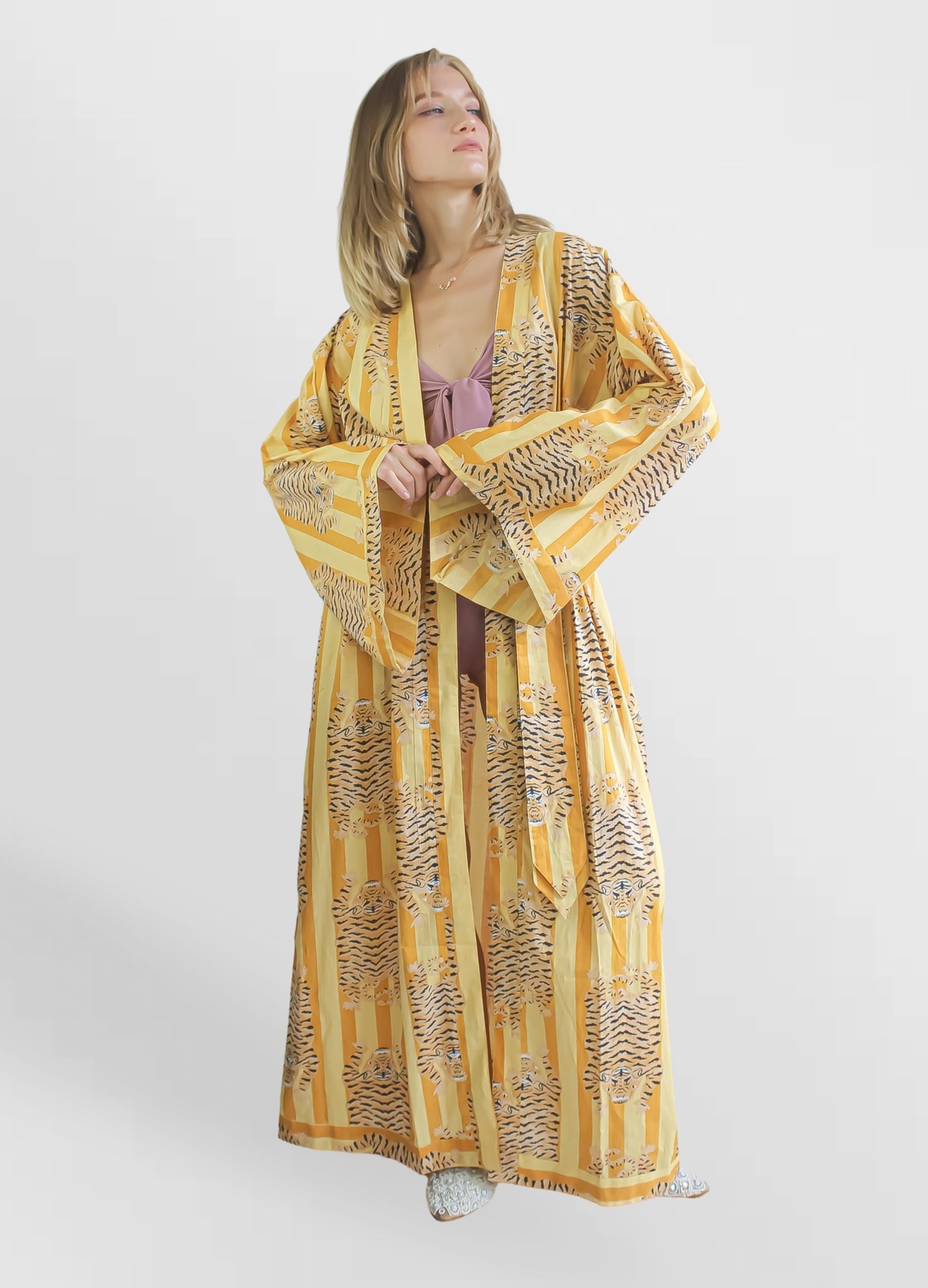 paradise mustard kimono Bombay Sunset