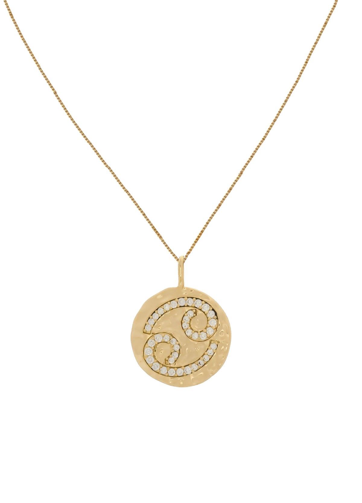 Stellar cancer coin pendant bombay sunset