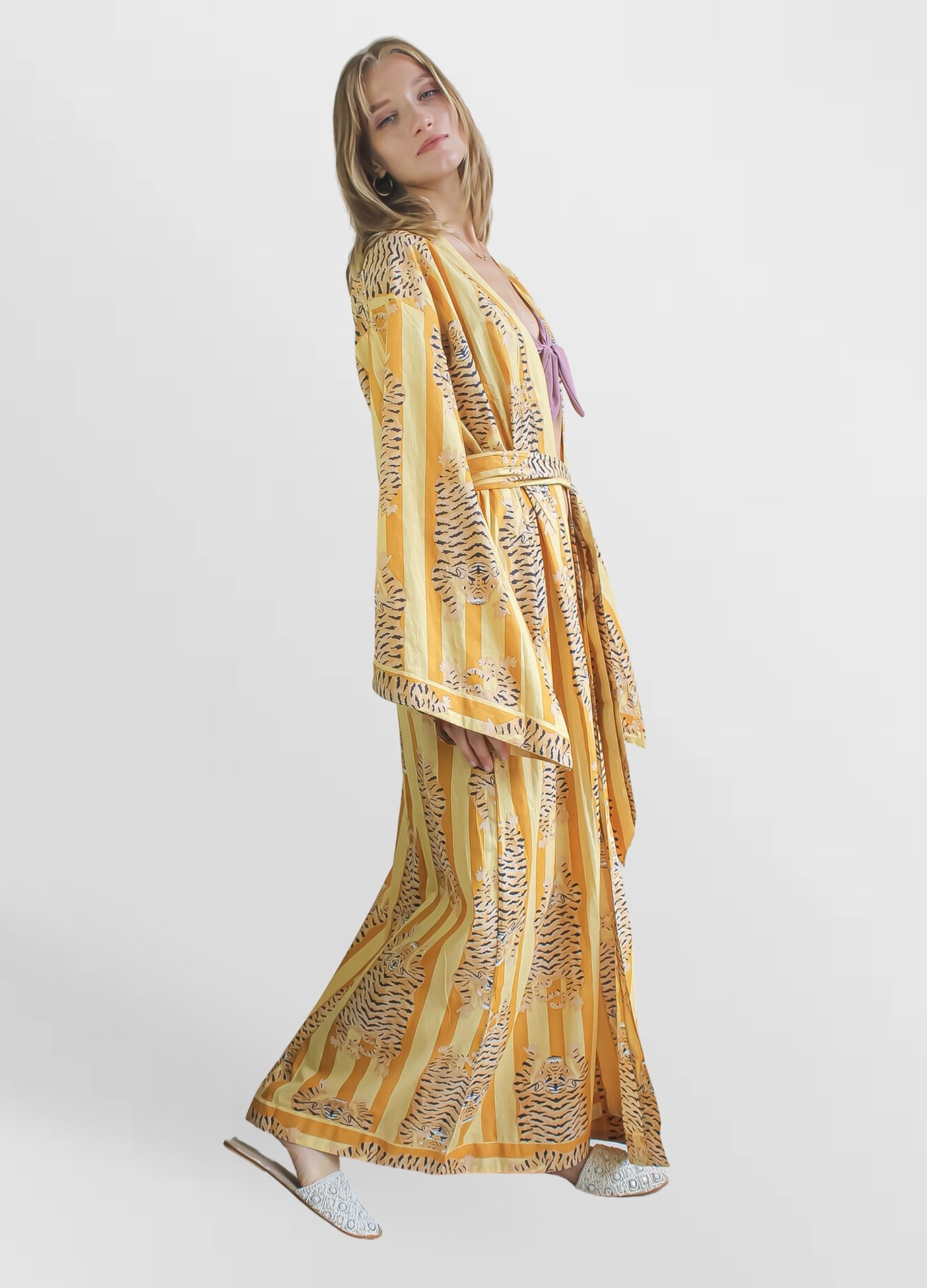 paradise mustard kimono Bombay Sunset