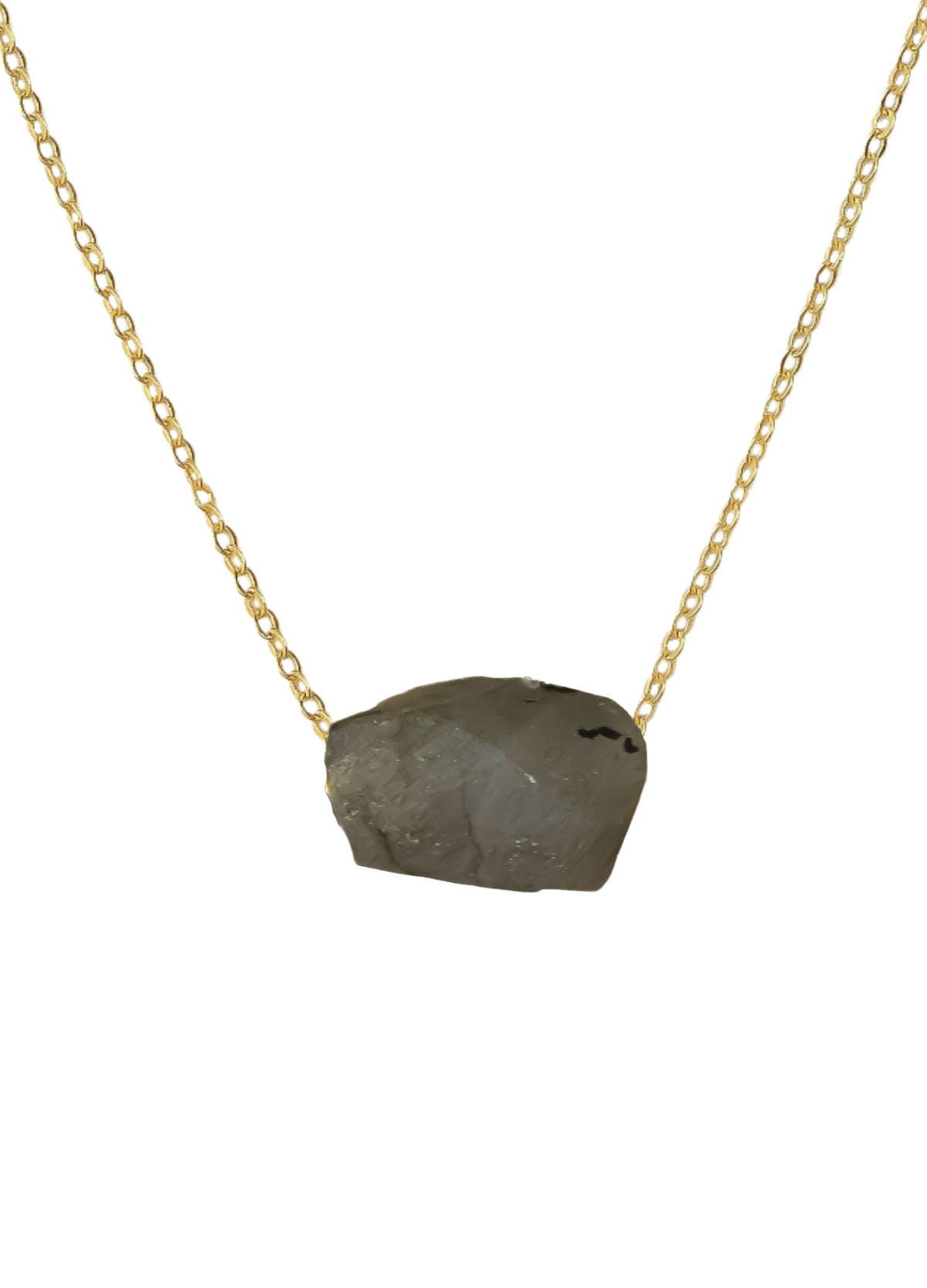 Collar de piedra natural cruda cósmica bombay be sunset