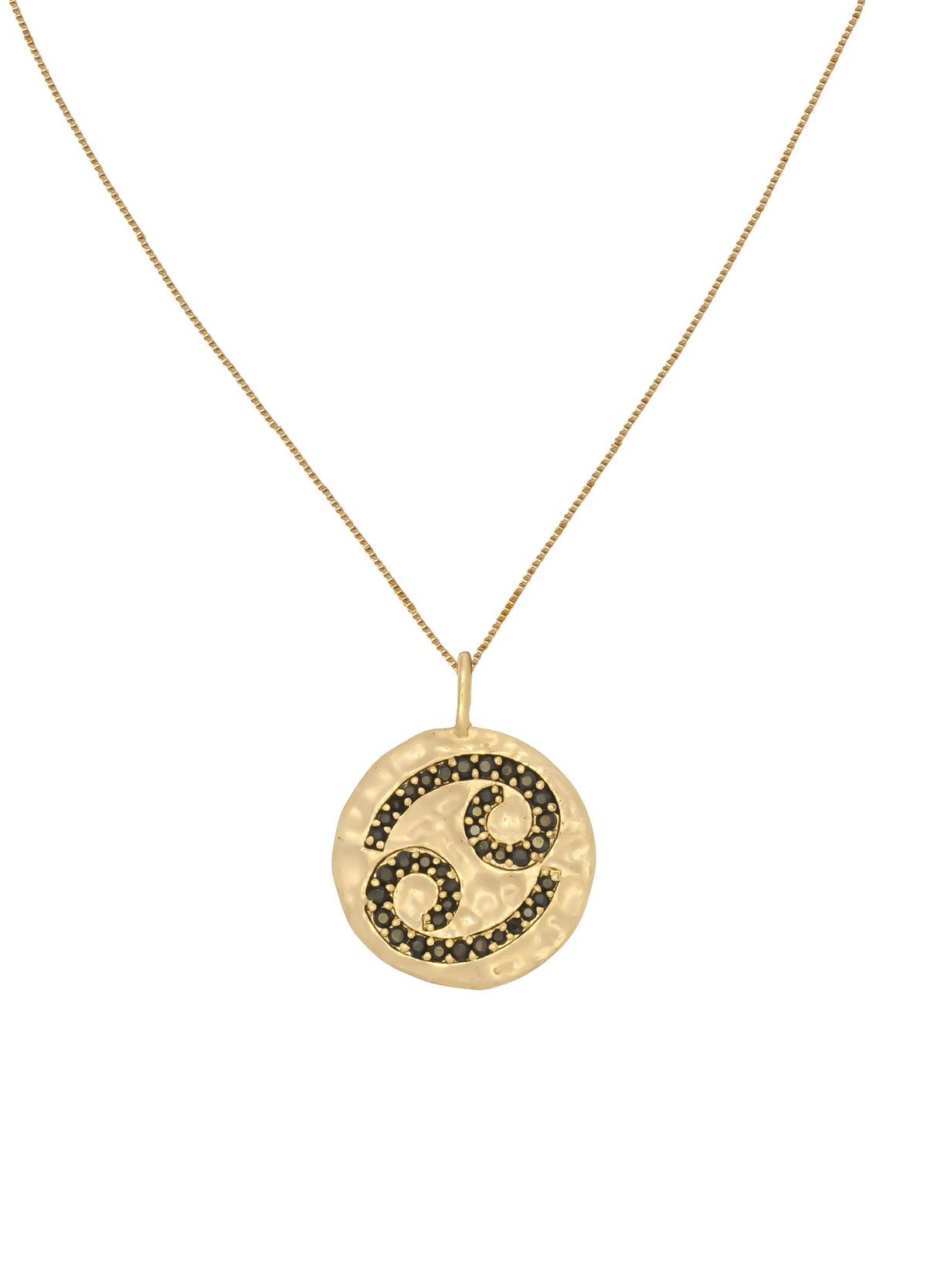 Stellar cancer coin pendant bombay sunset