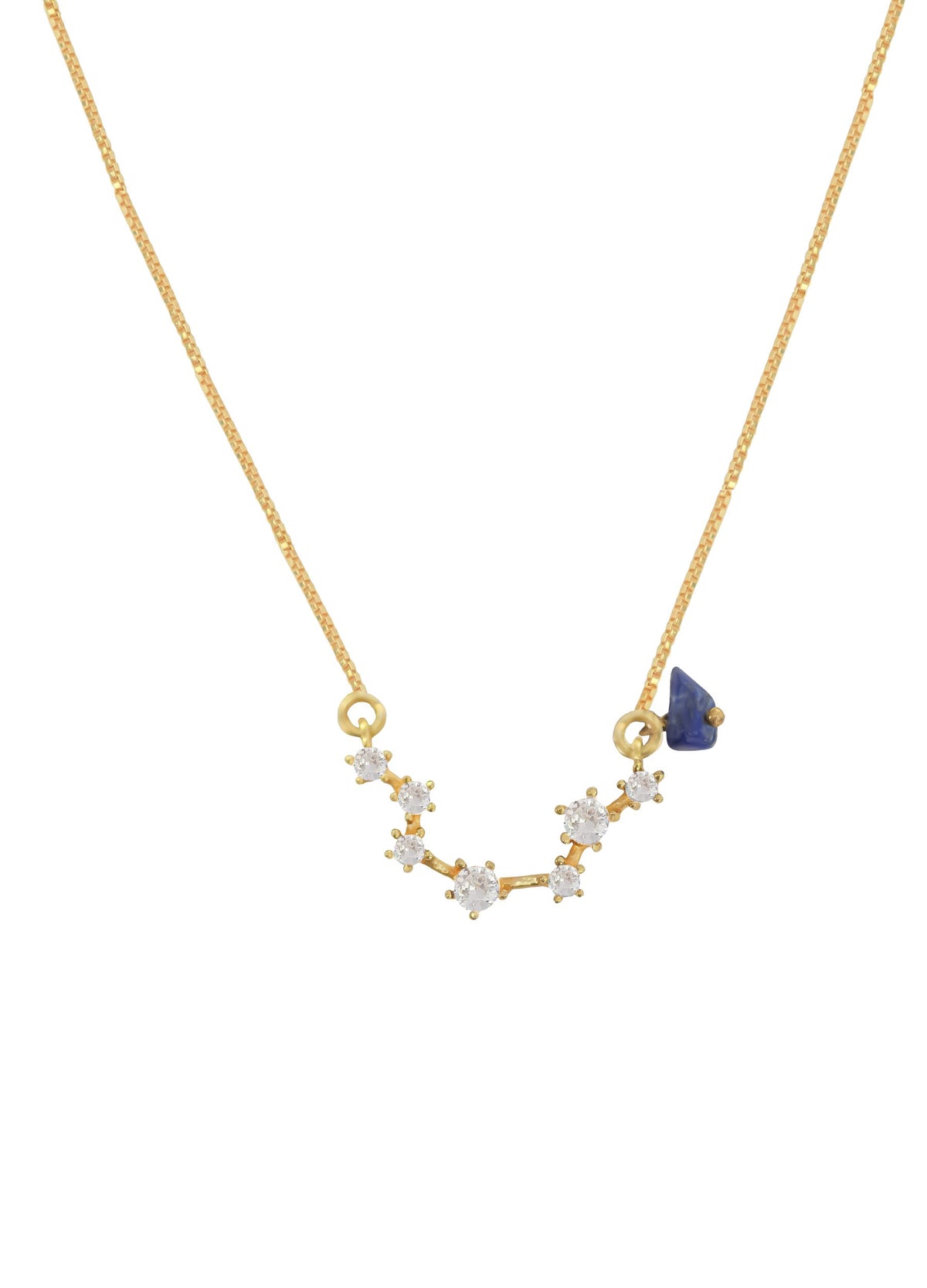Constellation virgo zodiac necklace bombay sunset