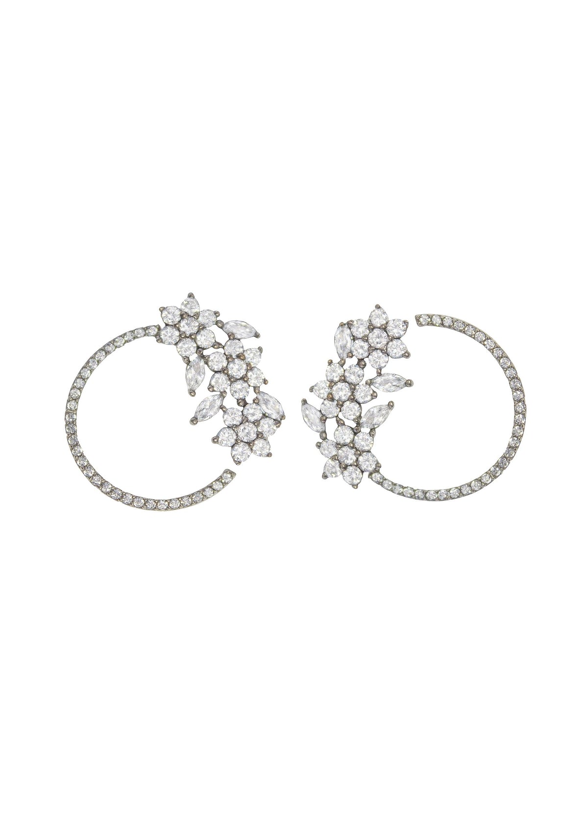 Silver salamander earrings bombay sunset