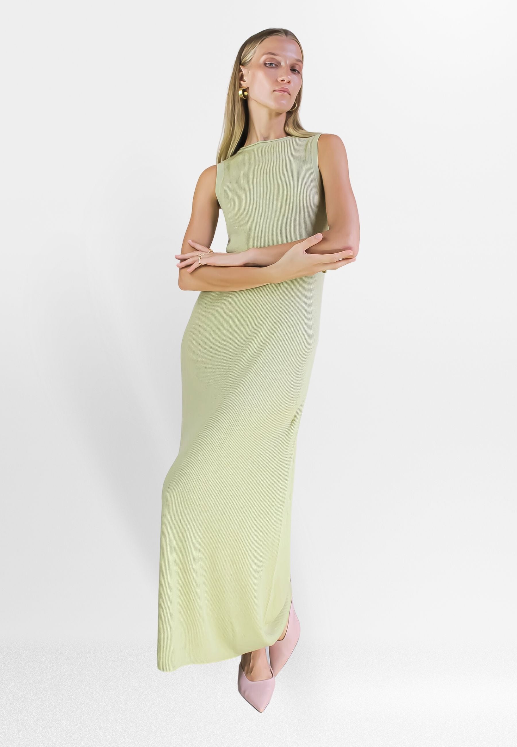 bella wool lime dress Bombay Sunset