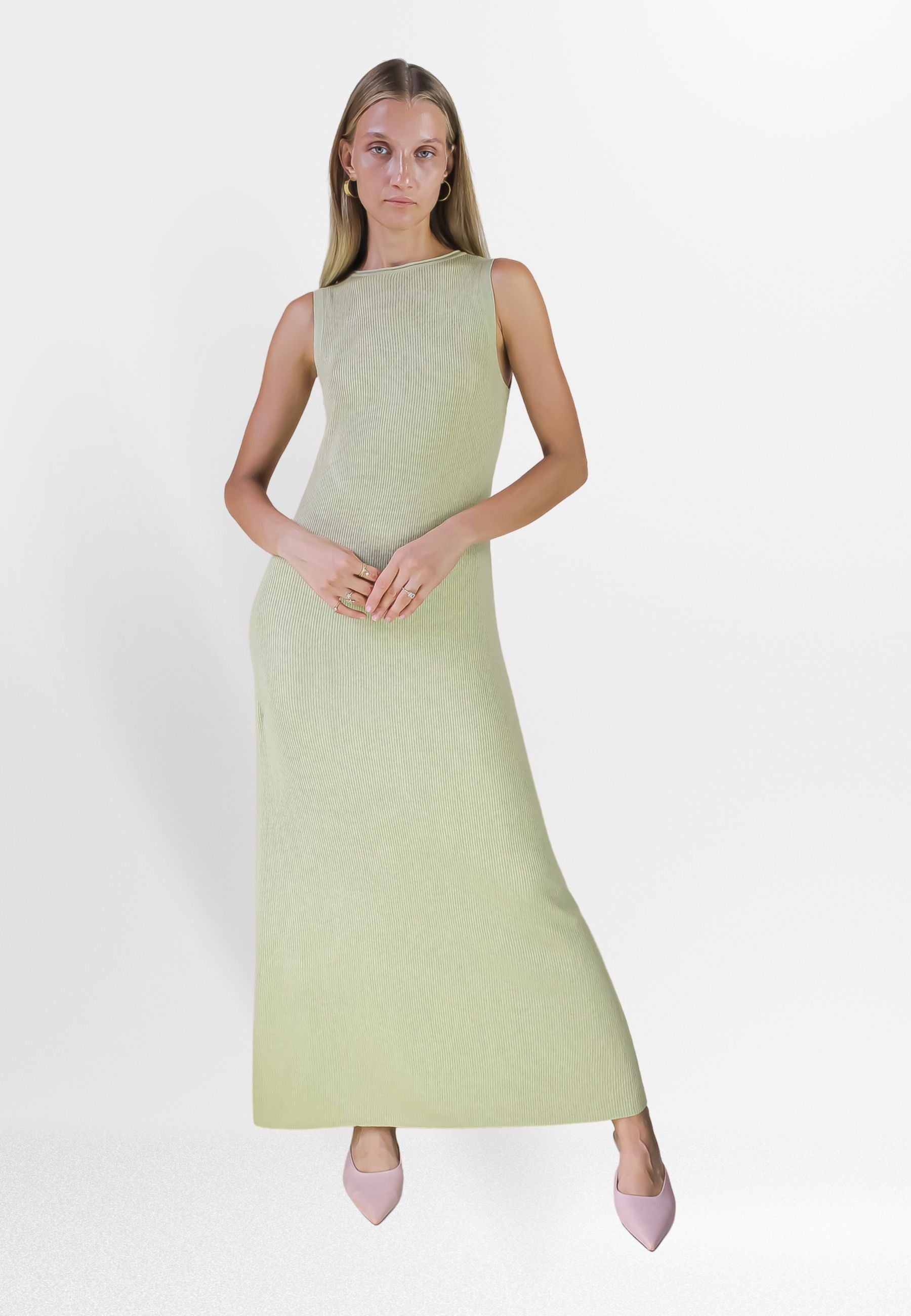 bella wool lime dress Bombay Sunset