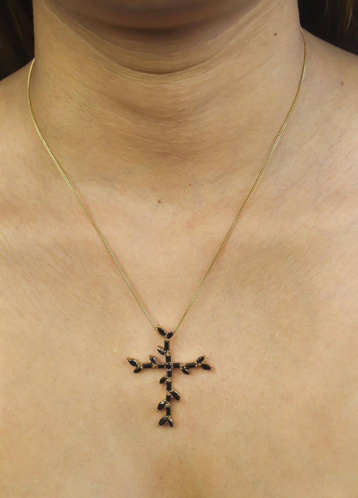 hope cross pendant necklace Bombay Sunset