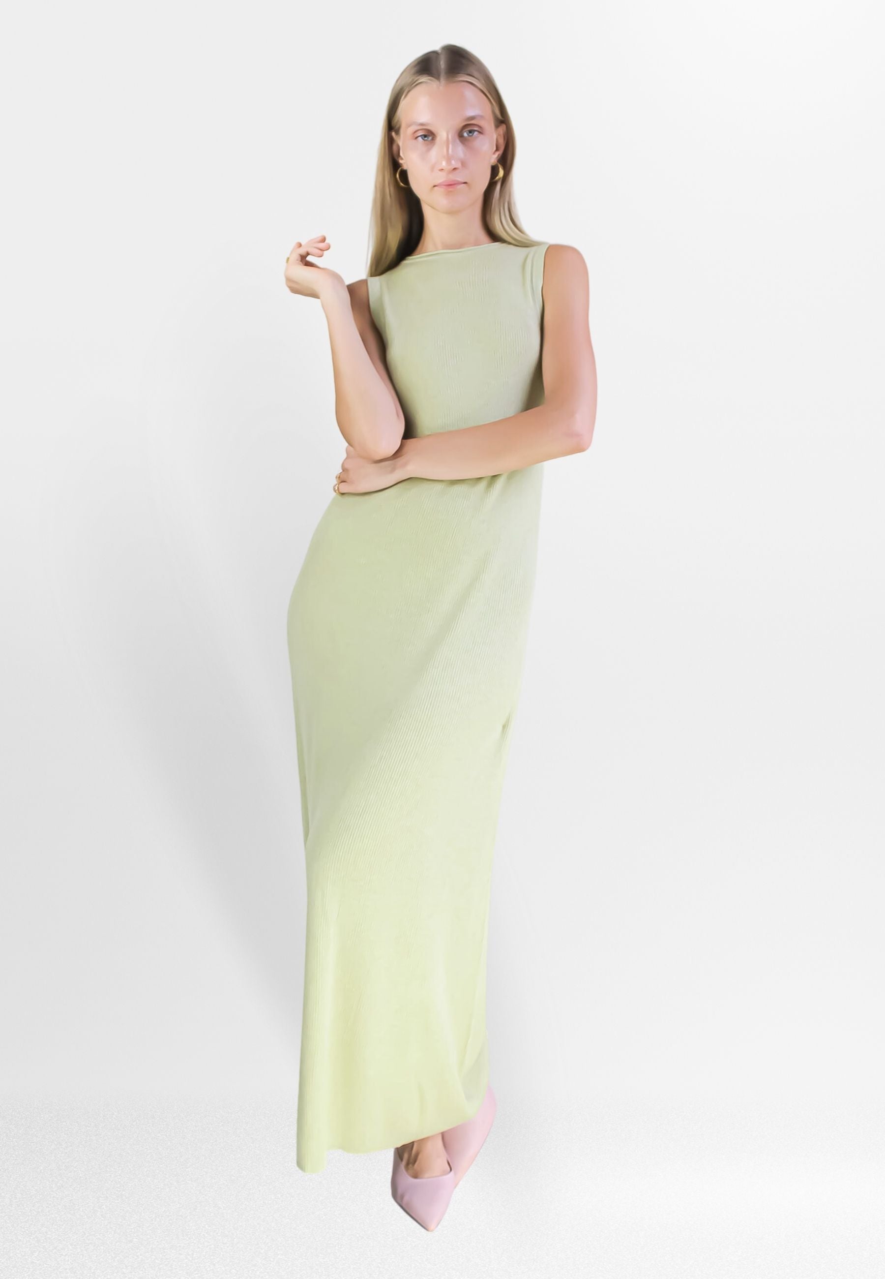 bella wool lime dress Bombay Sunset