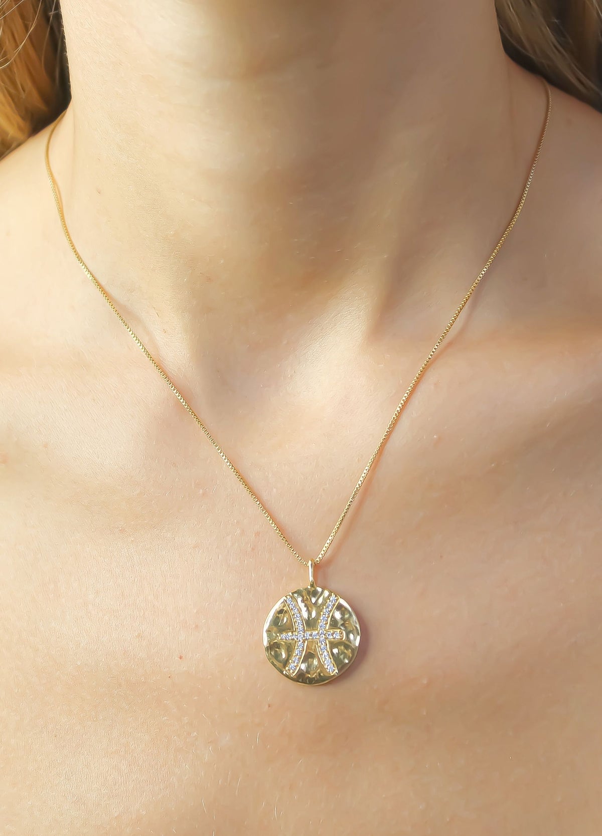 Stellar pisces coin pendant bombay sunset