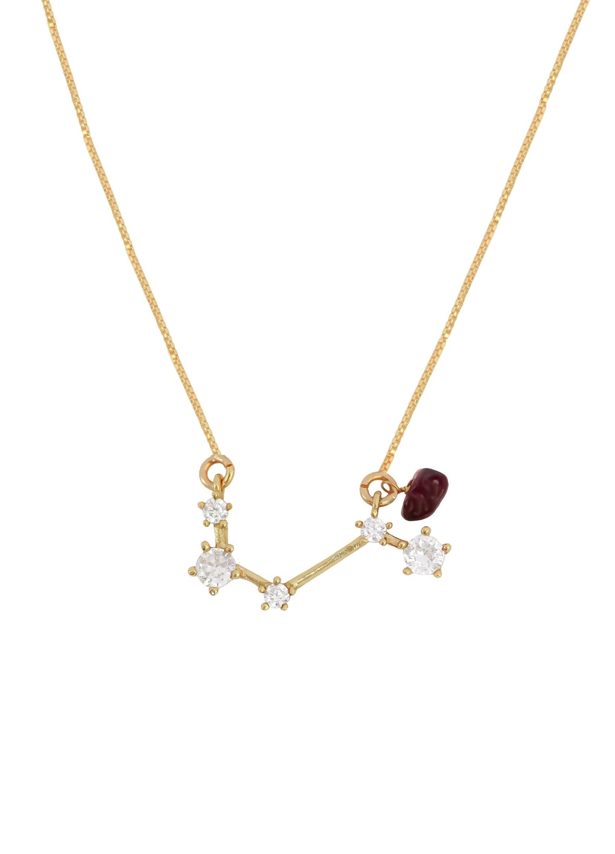 Constellation aries zodiac necklace bombay sunset