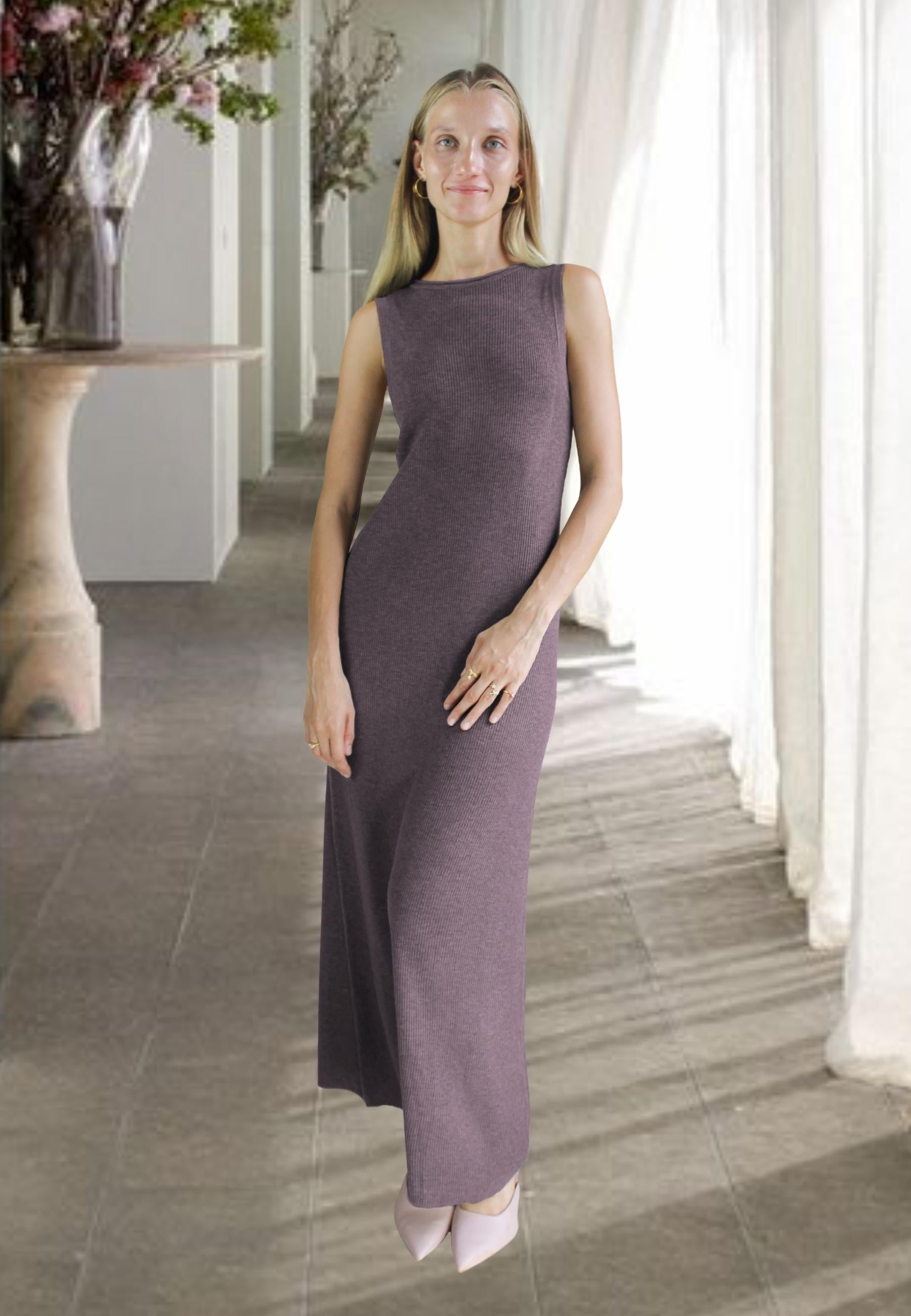 Bella Wool Mauve Dress Bombay Sunset