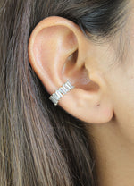 Load image into Gallery viewer, Silver Pequeno Ear Cuffs Bombay Sunset
