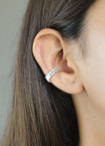 Load image into Gallery viewer, silver pequeno ear cuffs Bombay Sunset
