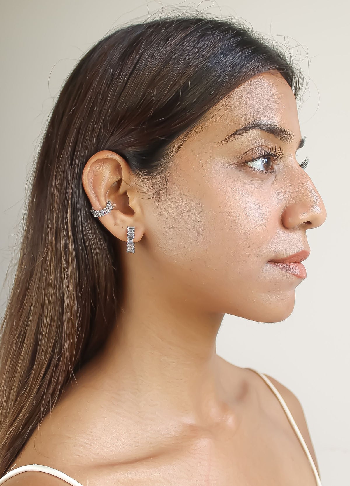 silver pequeno ear cuffs Bombay Sunset