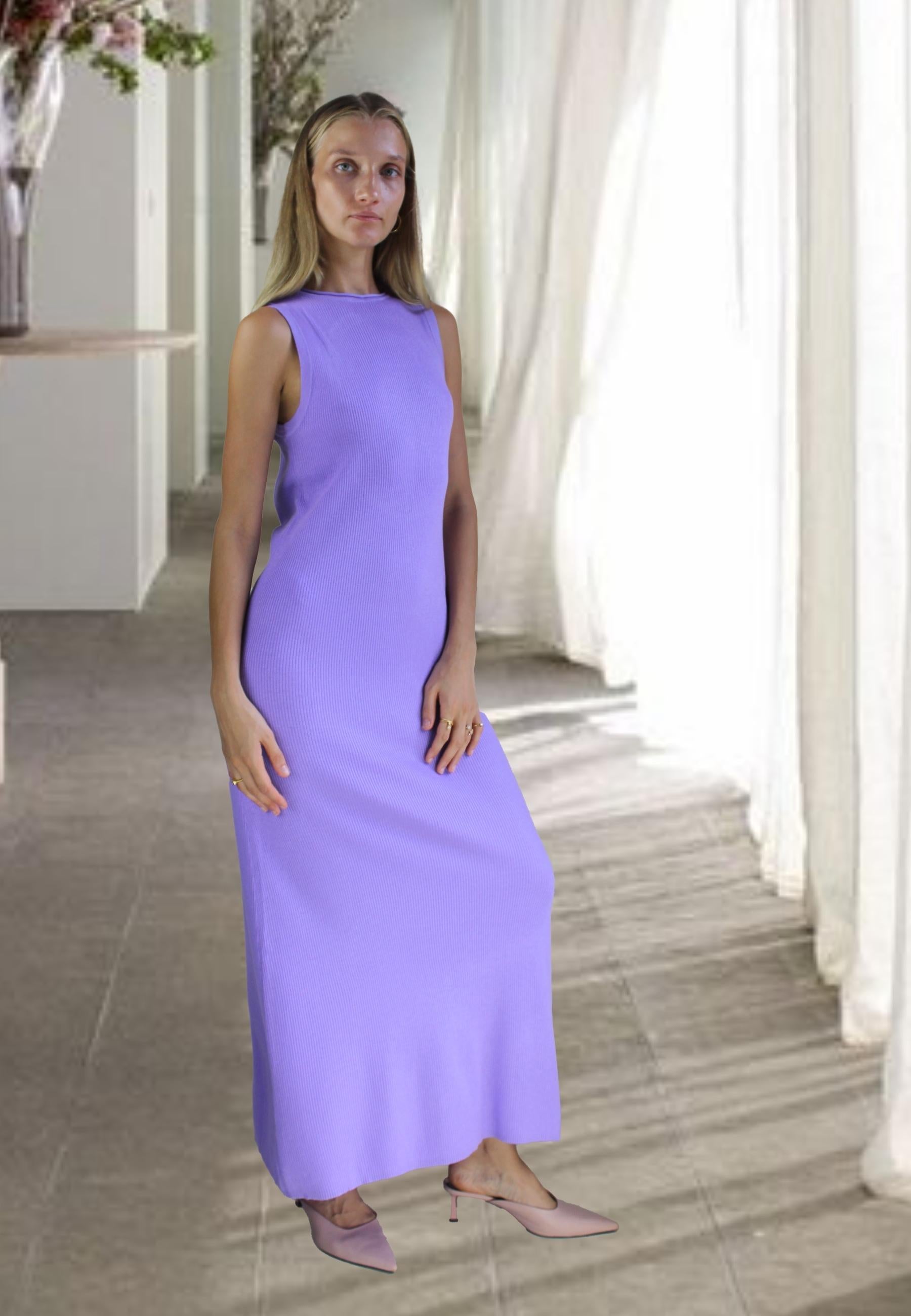 bella wool lavender dress Bombay Sunset