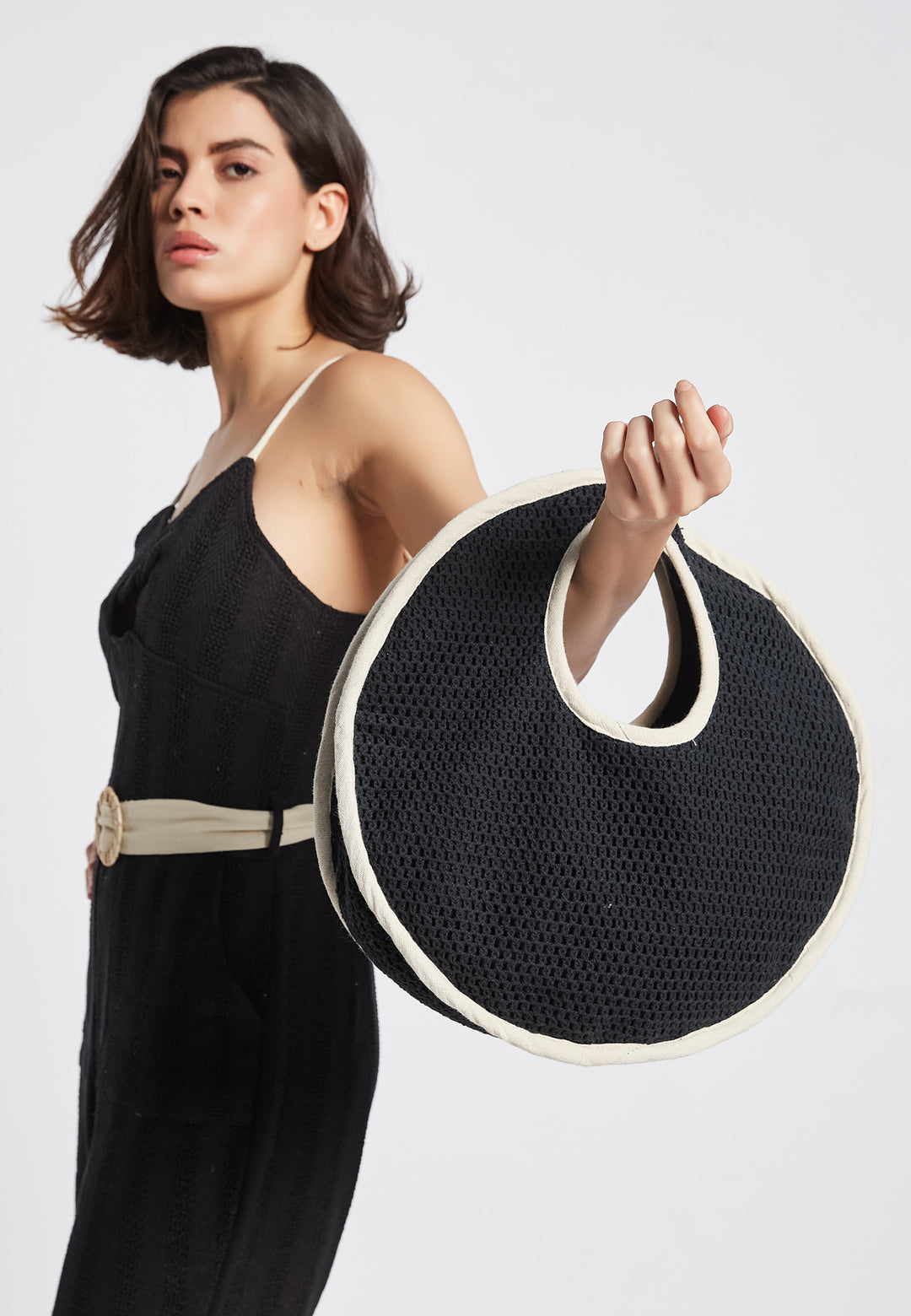 Bolsa Preta Castanha
