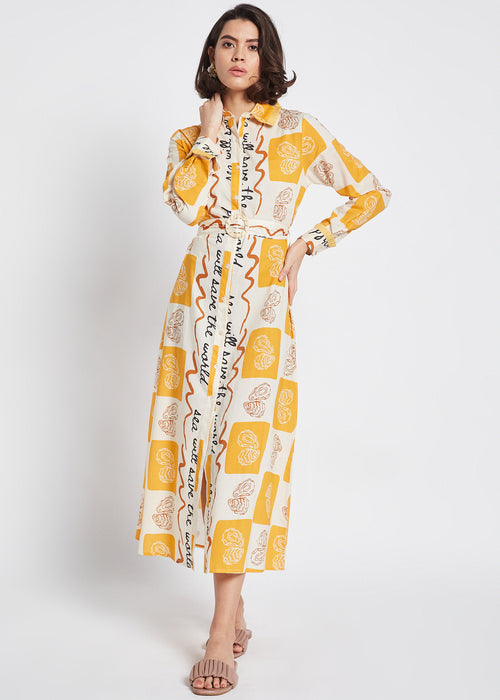 Lyra Oyster Shirt Dress