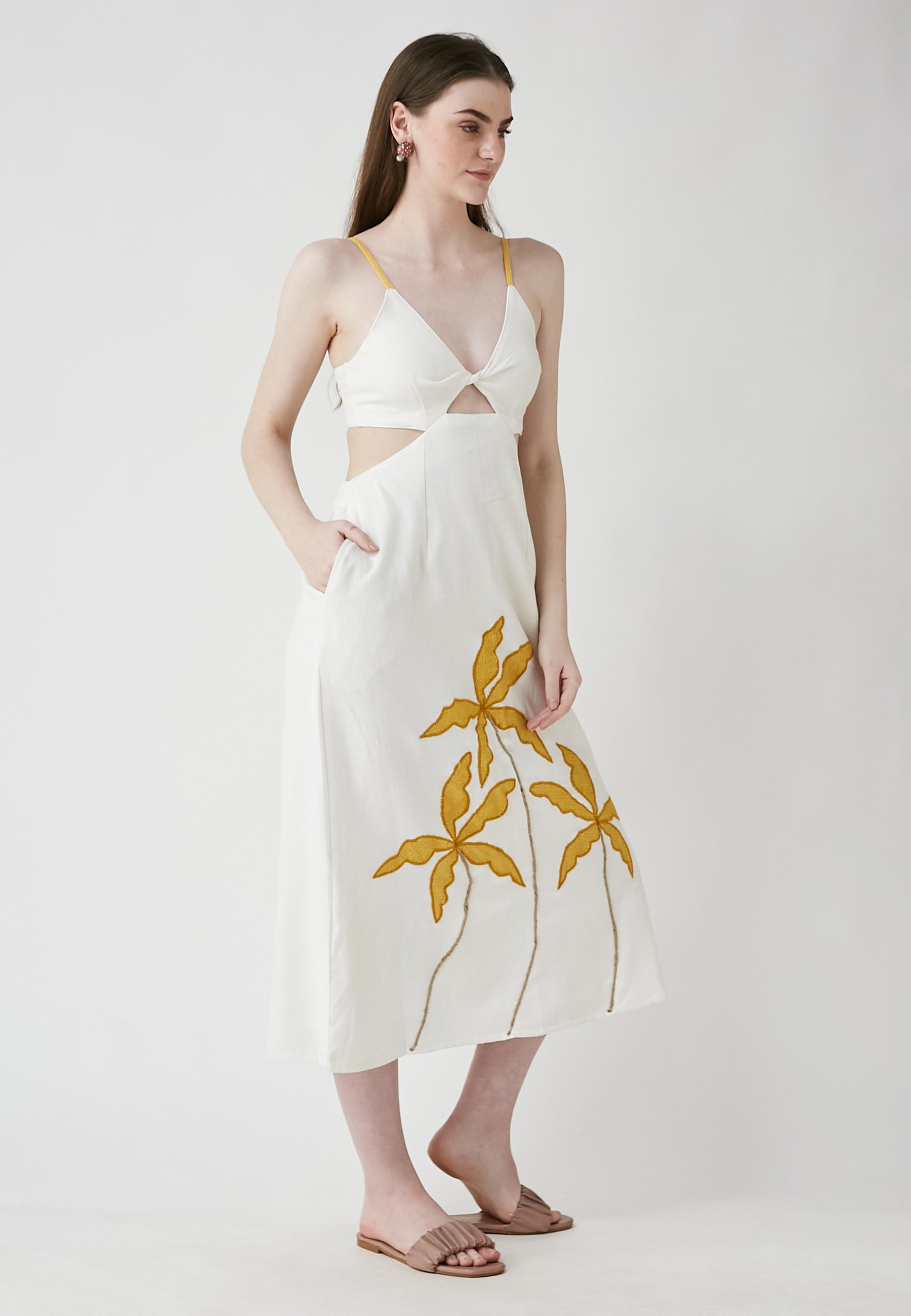 Vestido blanco a presión