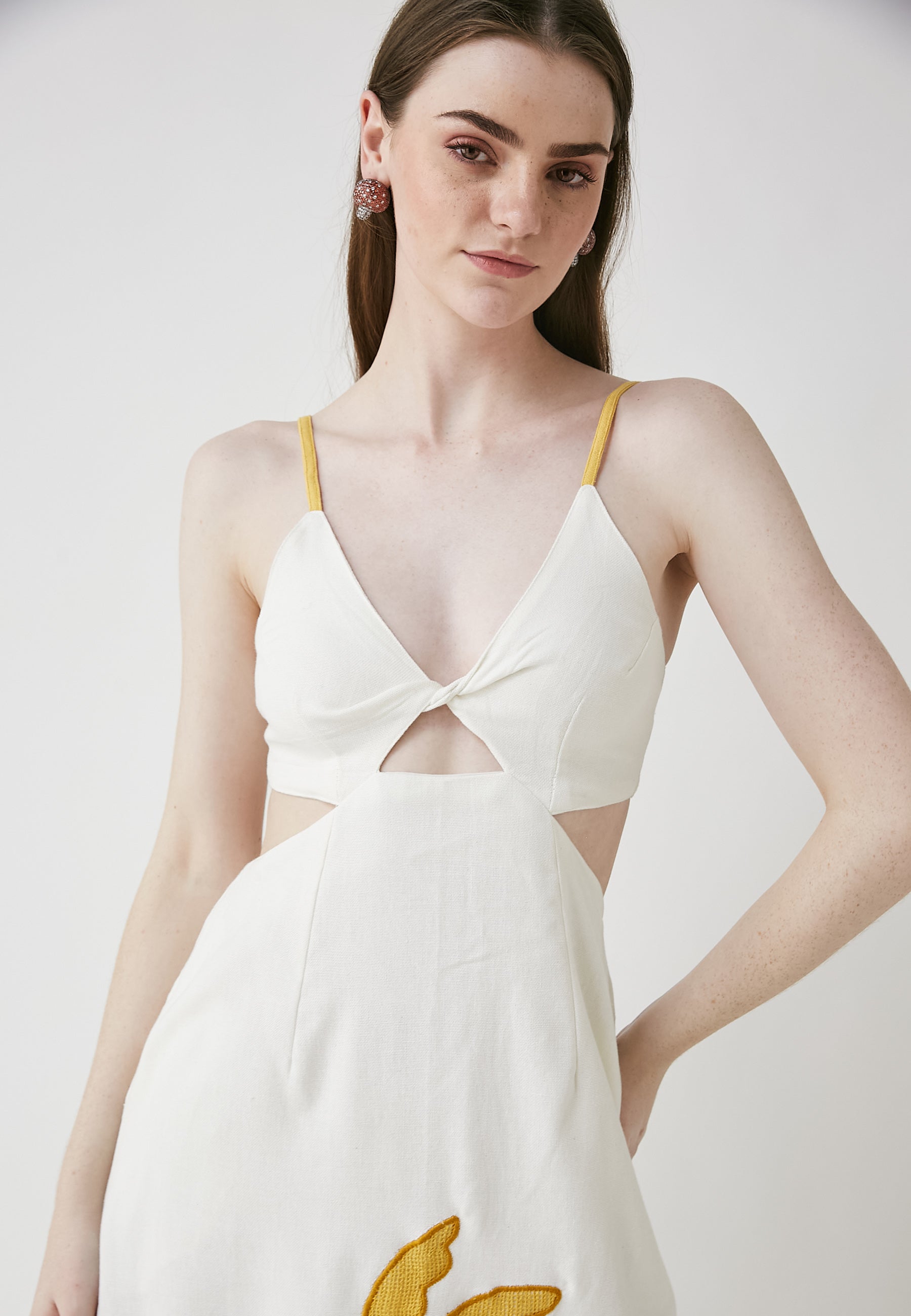 Vestido blanco a presión