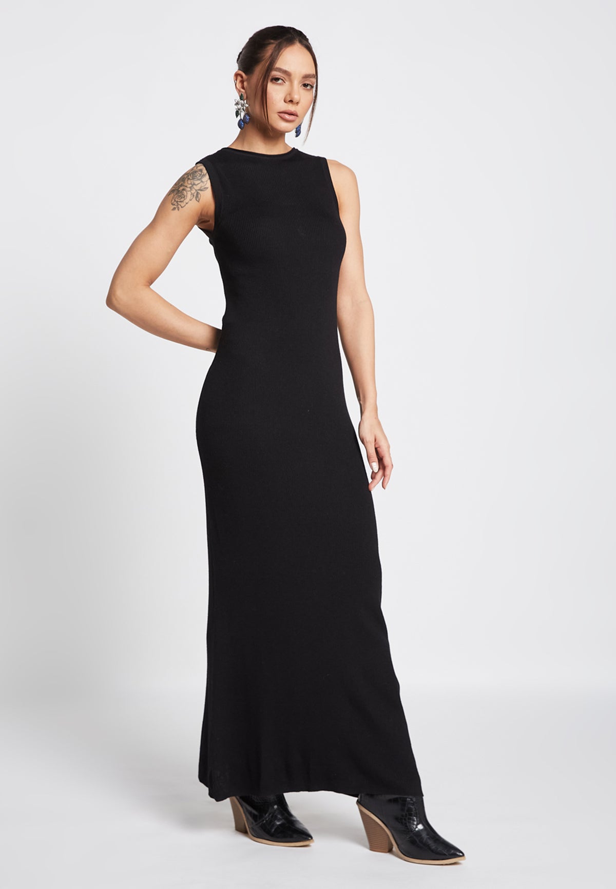 Bella Wool Black Dress