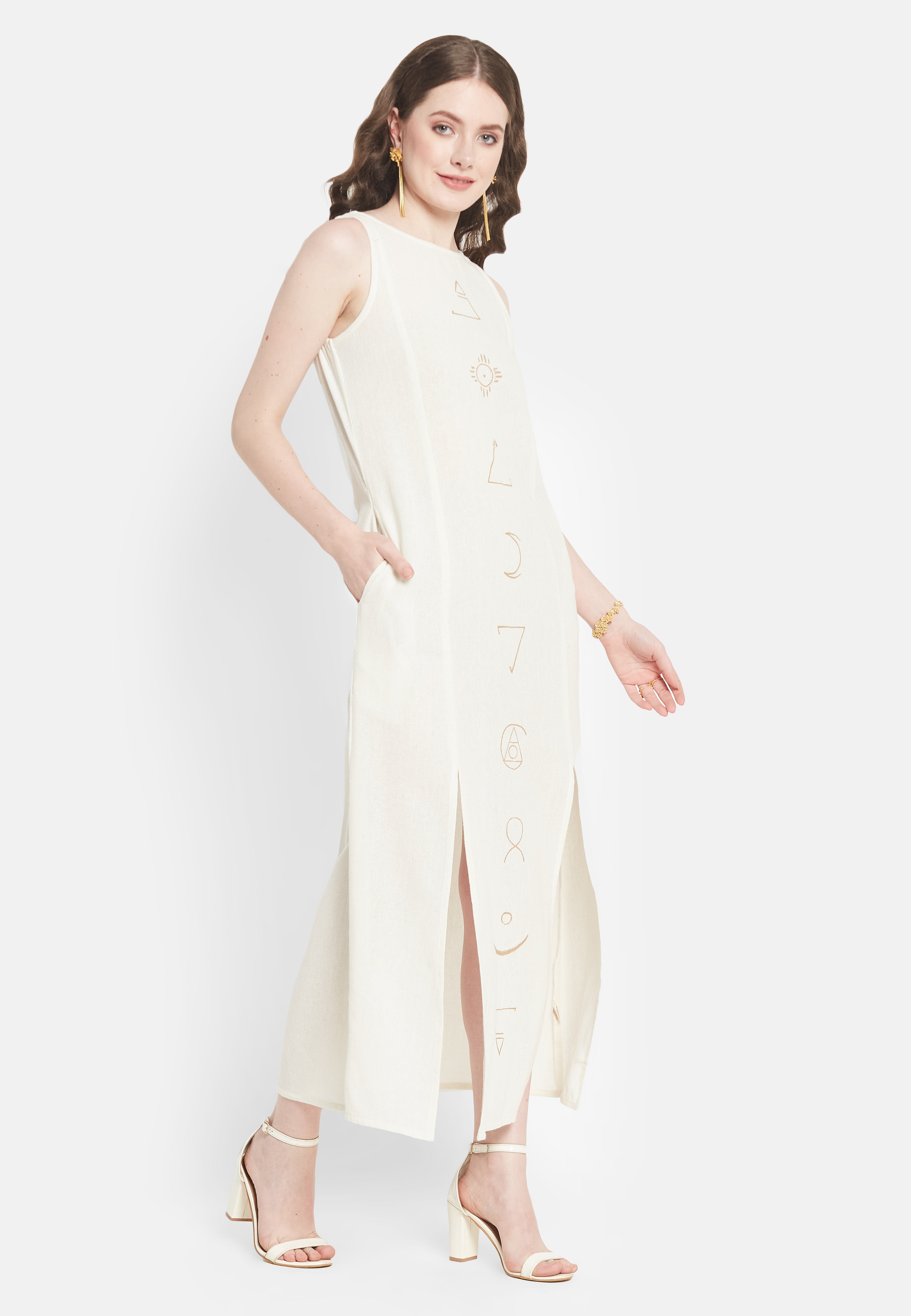 Elara White Dress