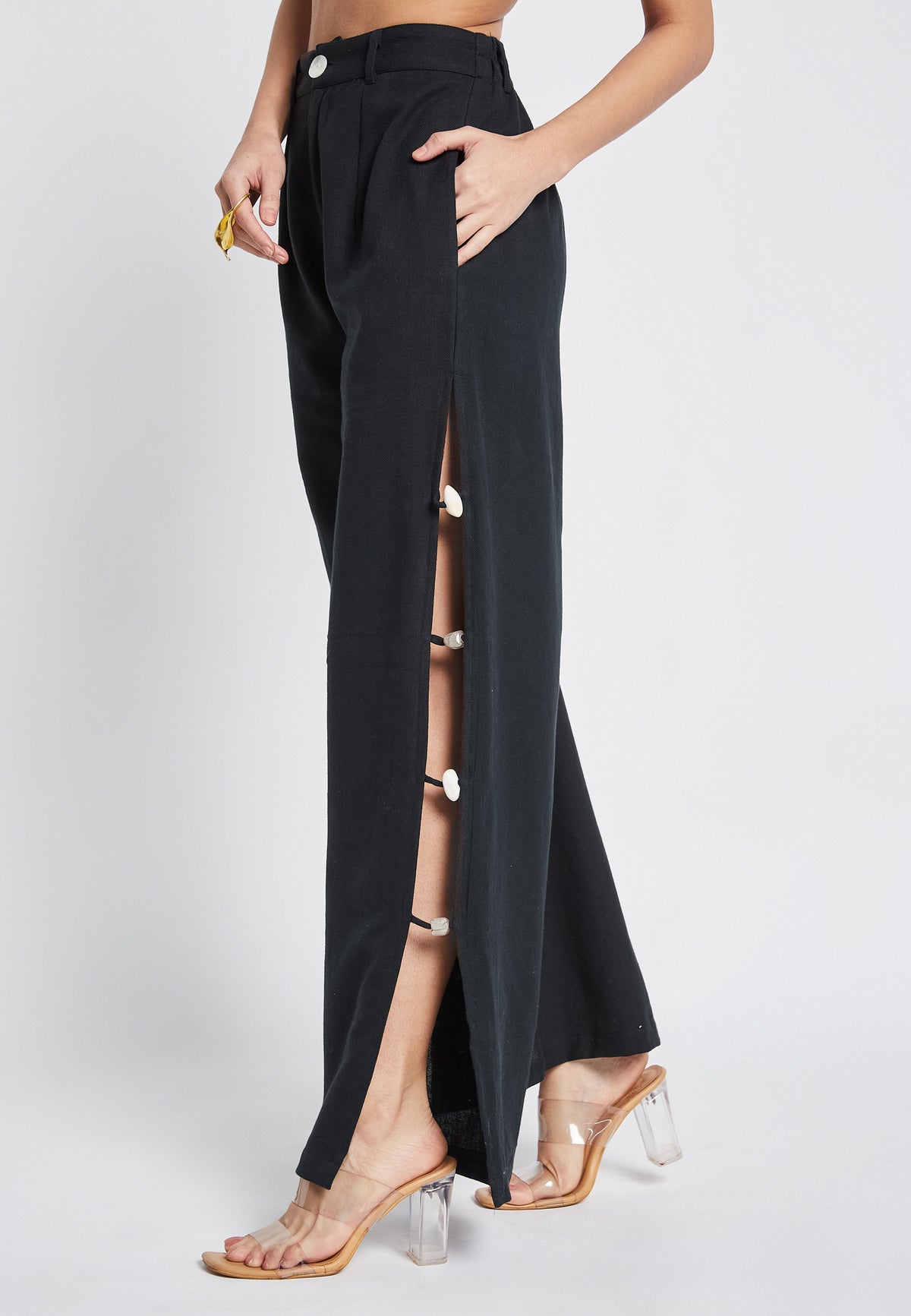 Zitrusschwarze hose