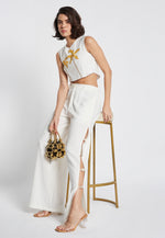 Load image into Gallery viewer, Citrus White Trousers
