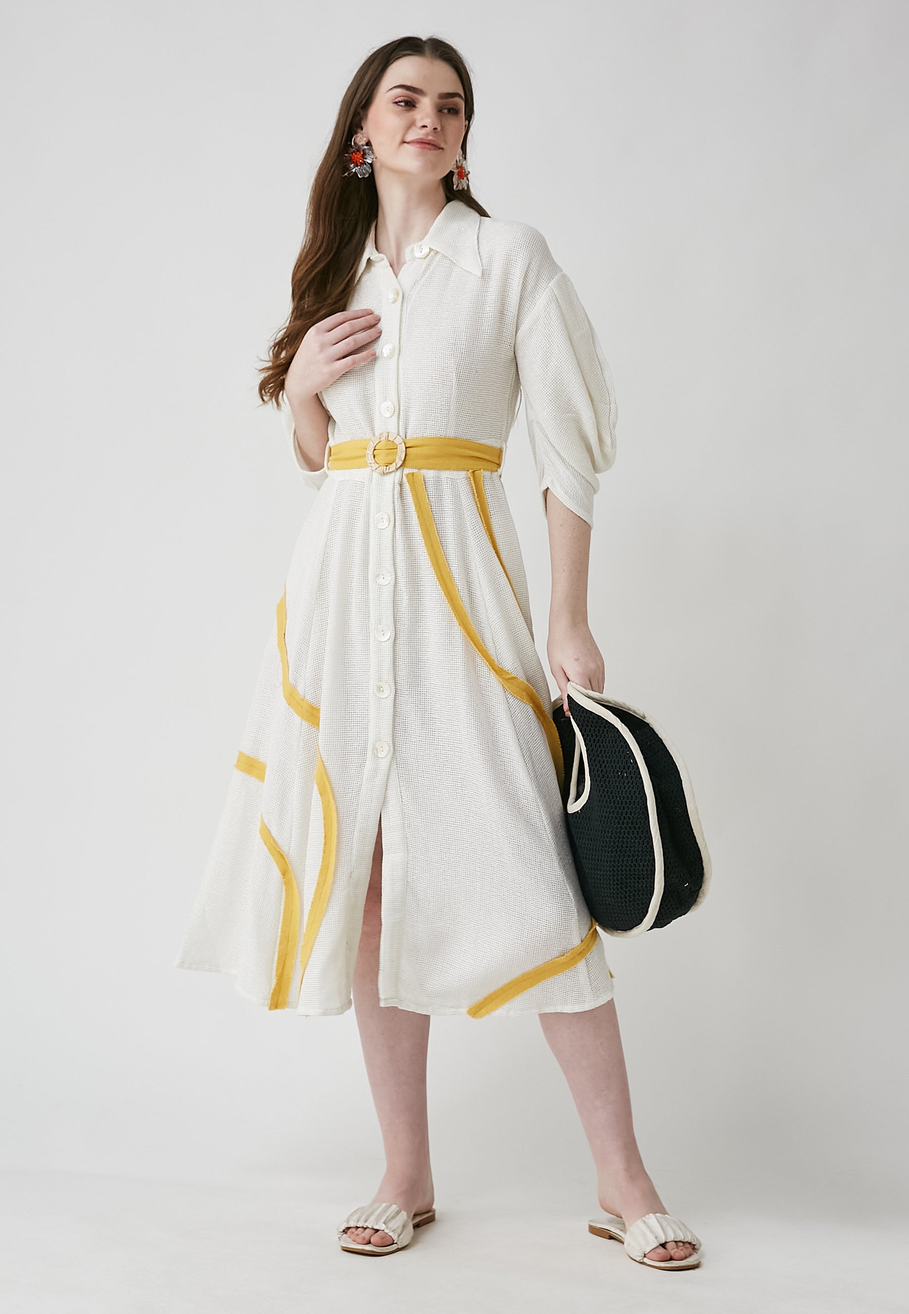 Vestido blanco coral