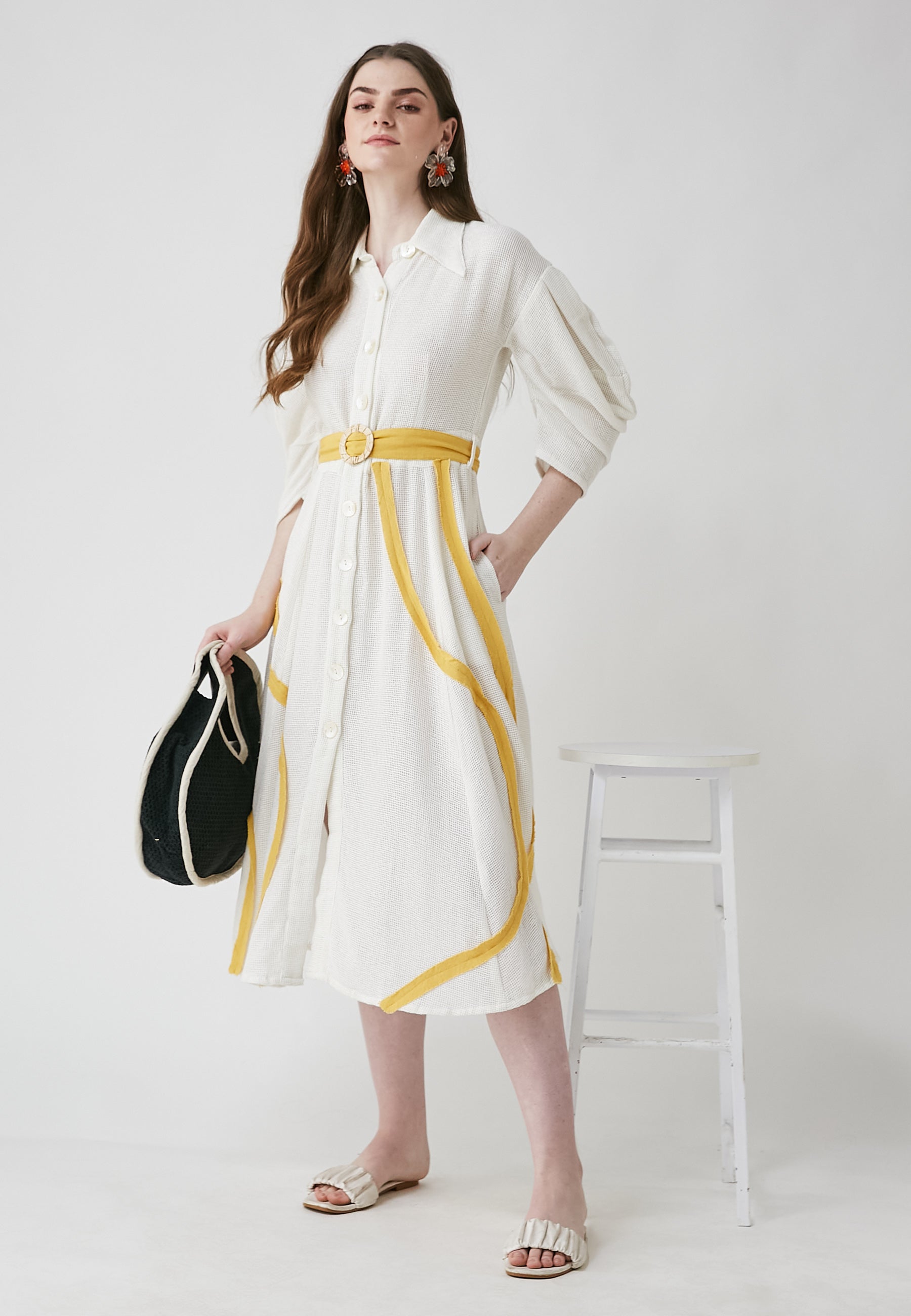 Vestido blanco coral