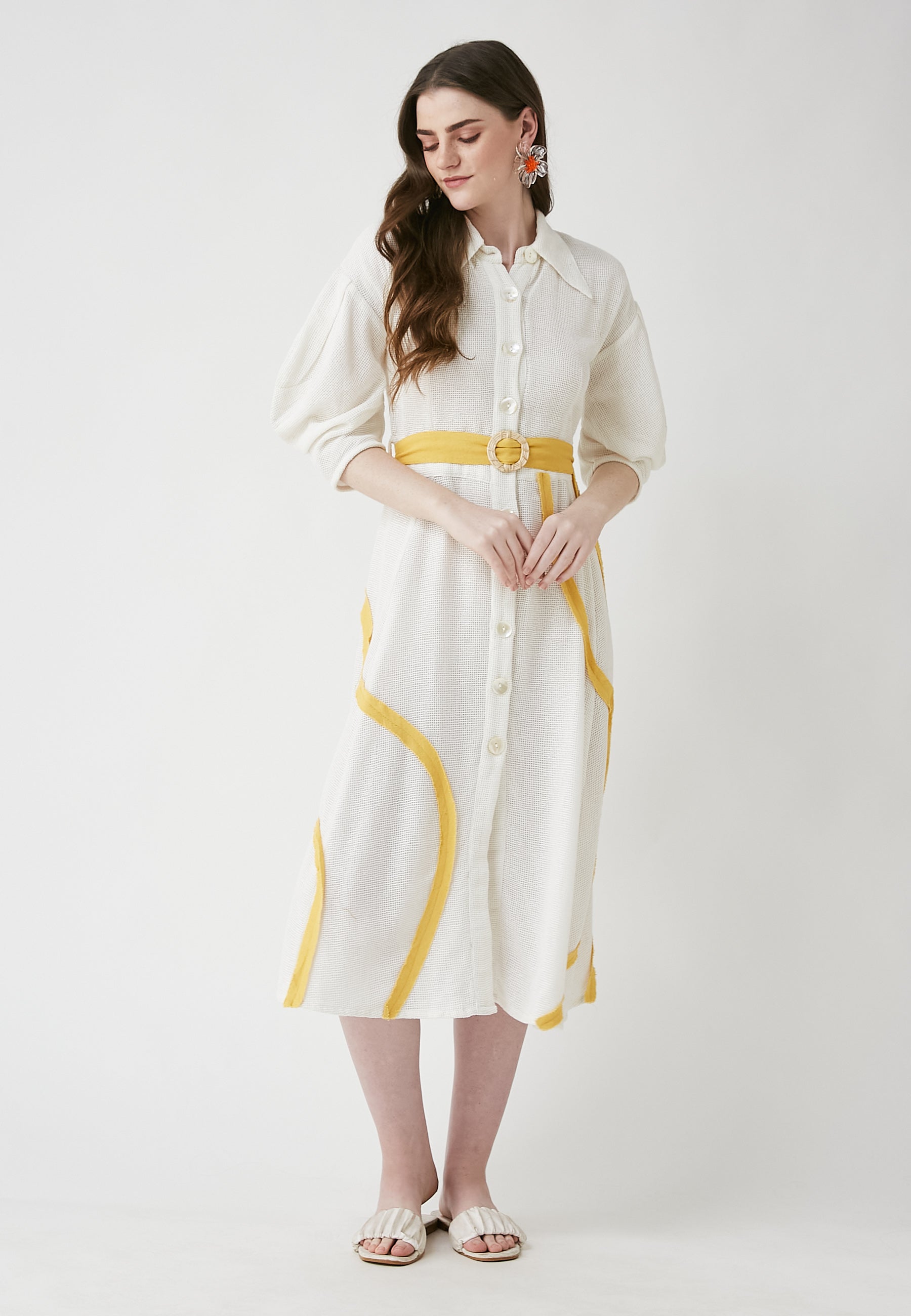 Vestido blanco coral