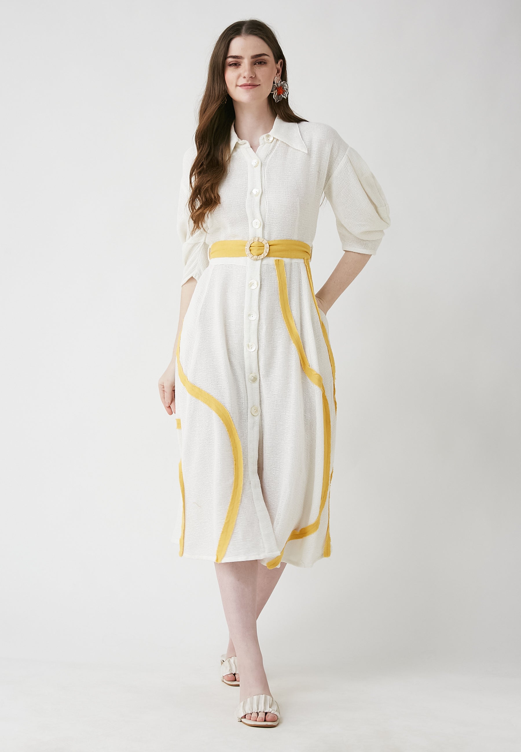 Vestido blanco coral