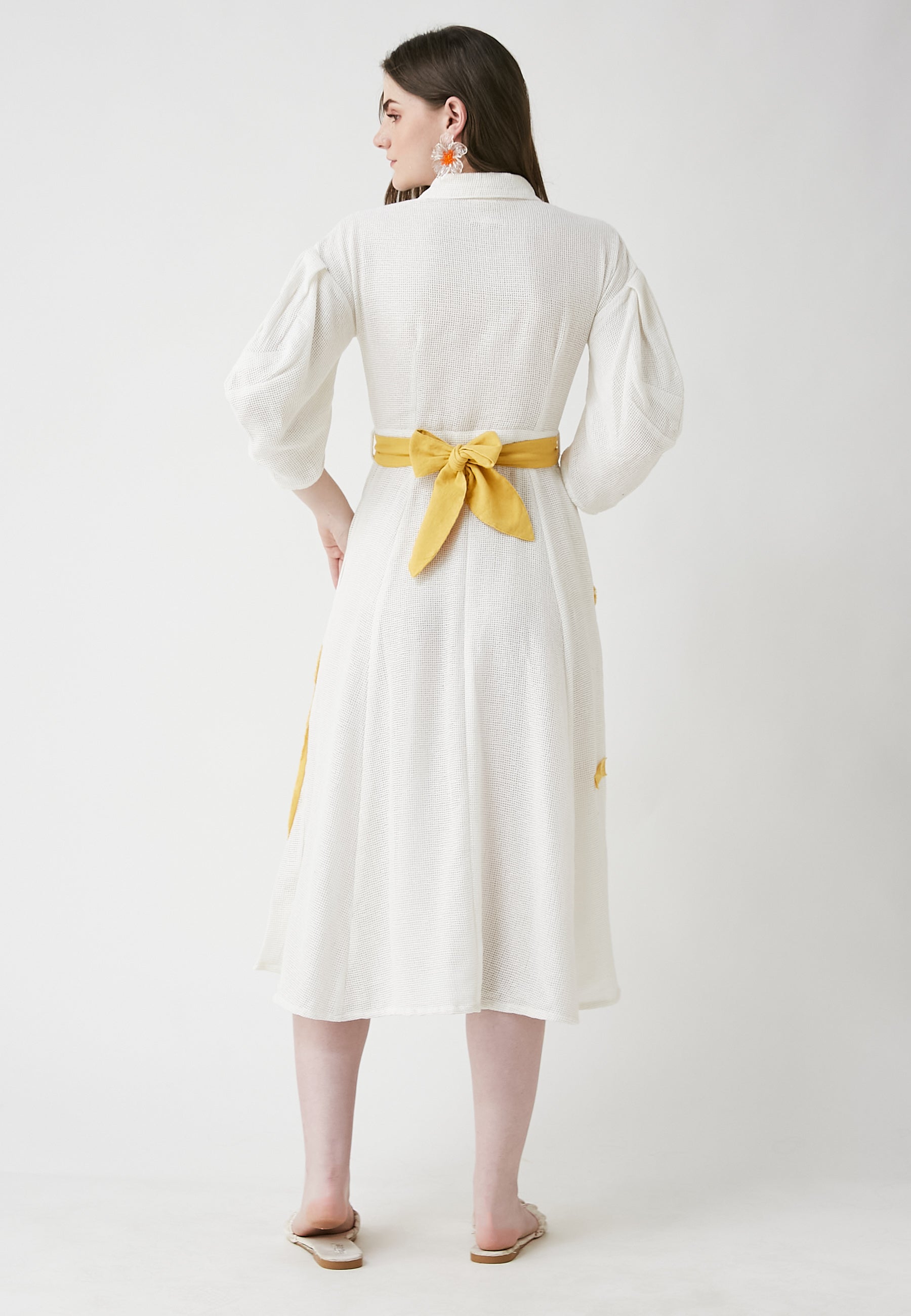 Vestido blanco coral