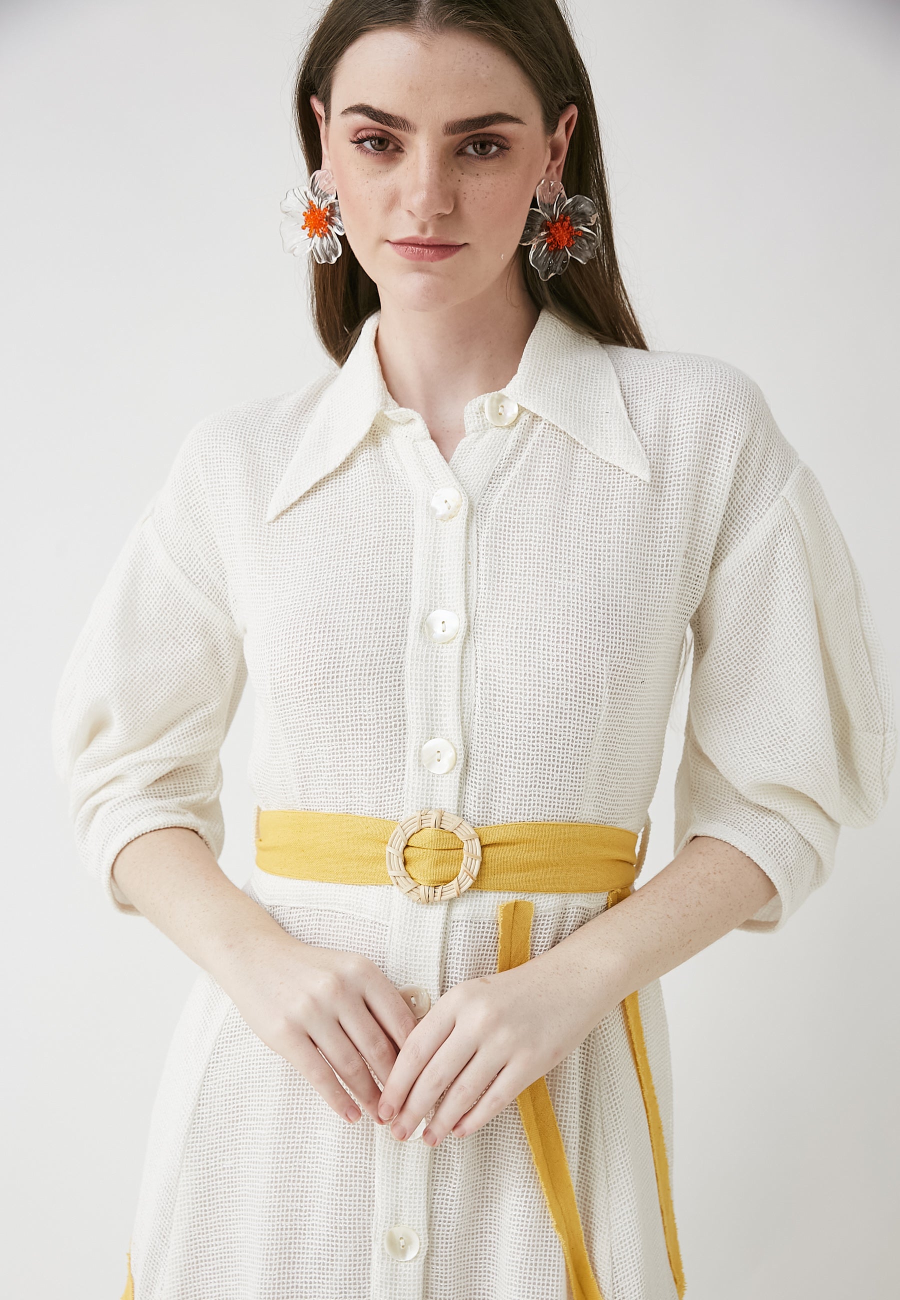 Vestido blanco coral