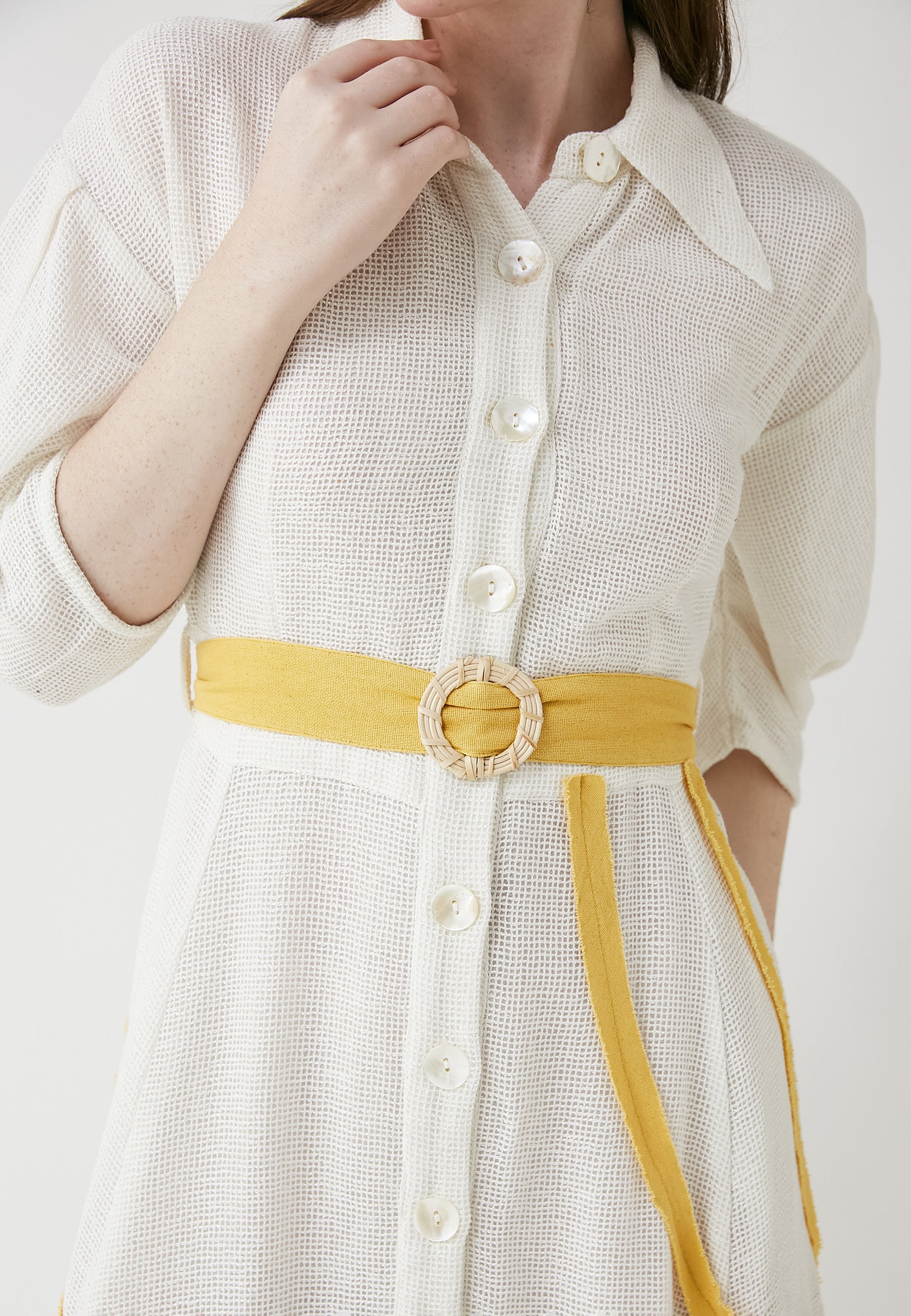 Vestido blanco coral