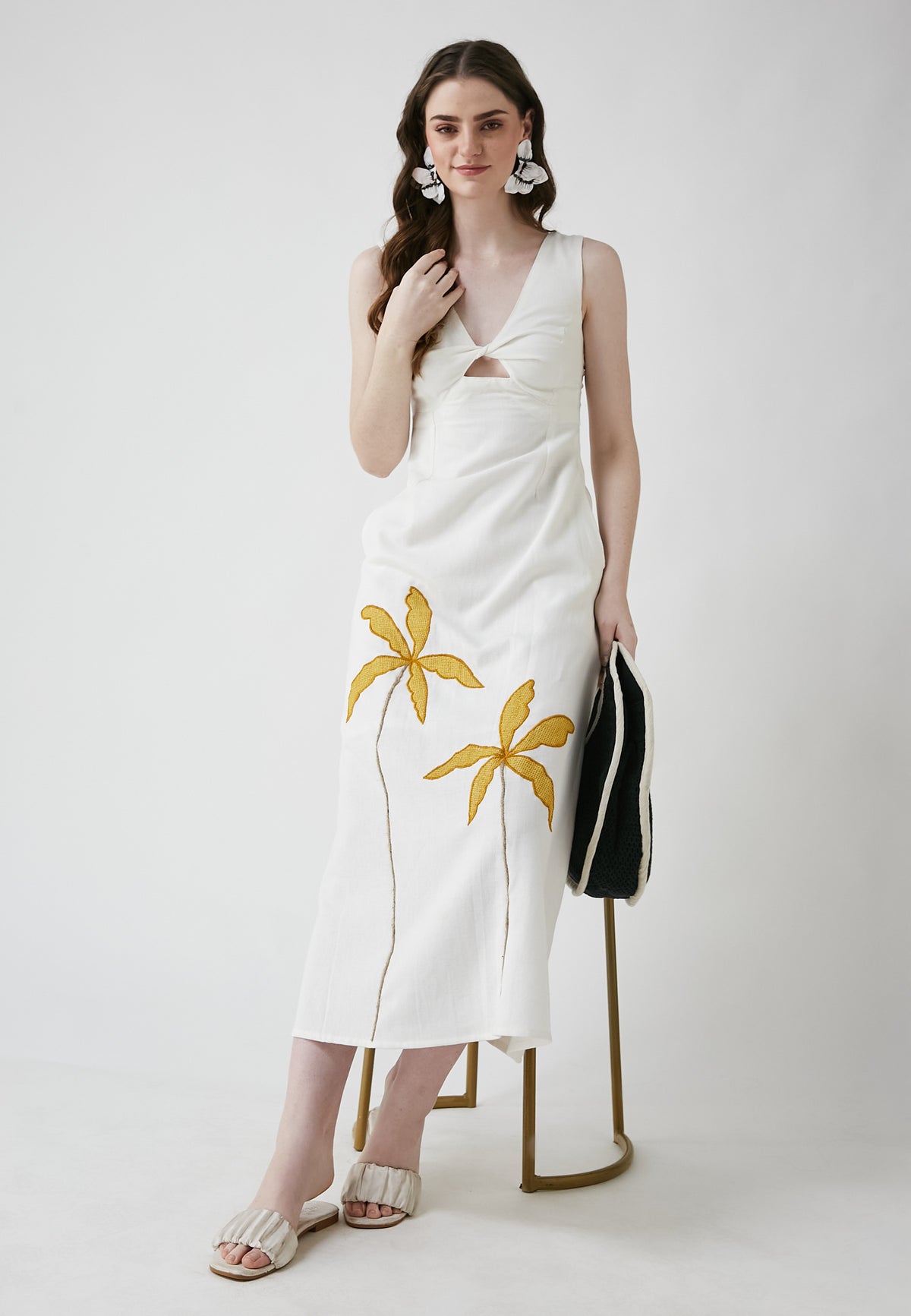 Covin White Long Dress