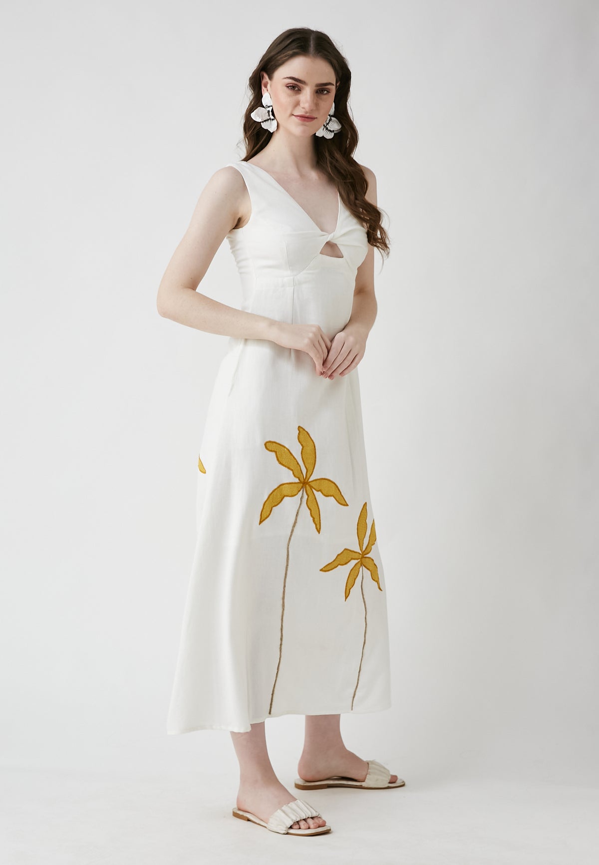 Covin White Long Dress