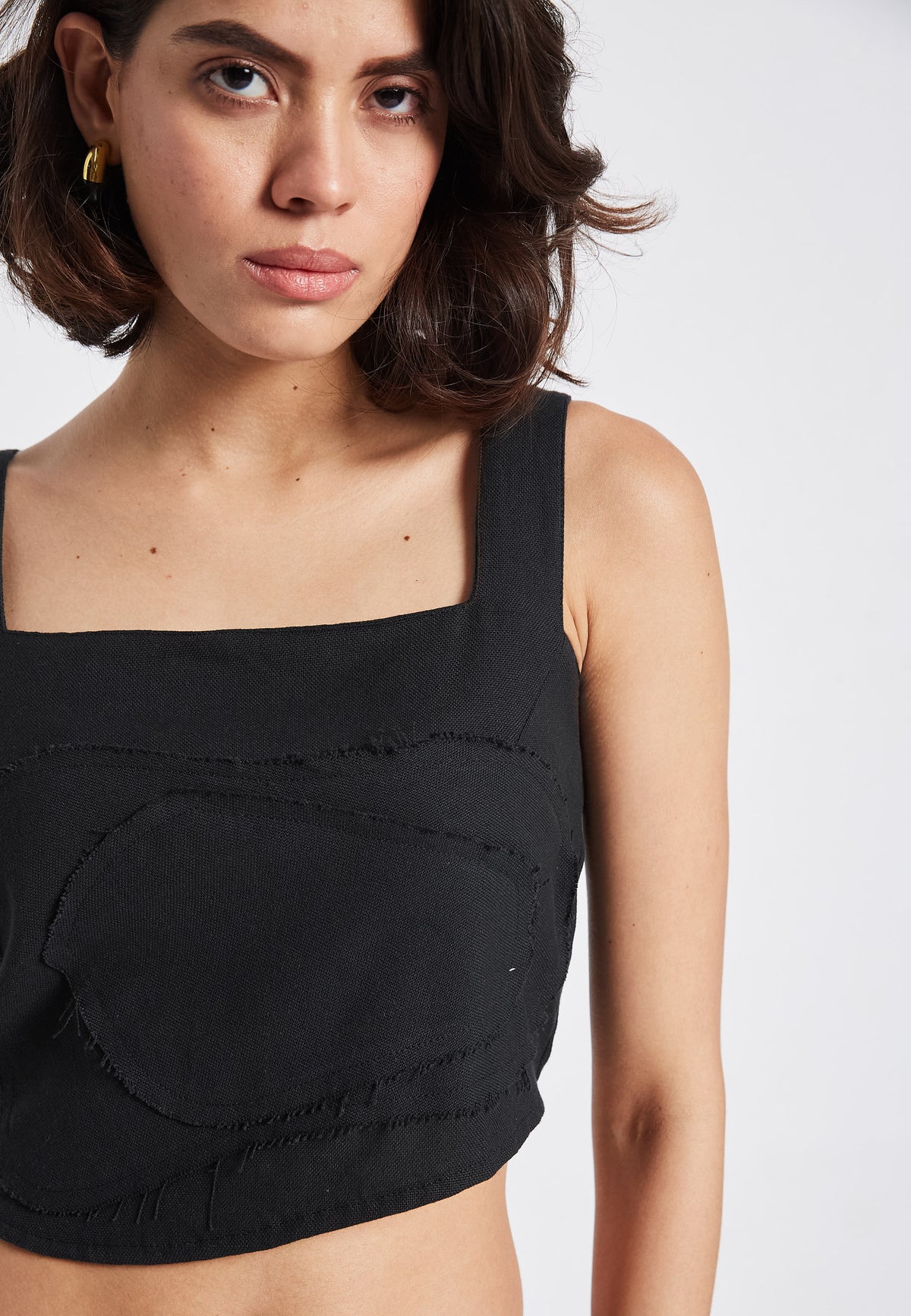 Flora Black Top