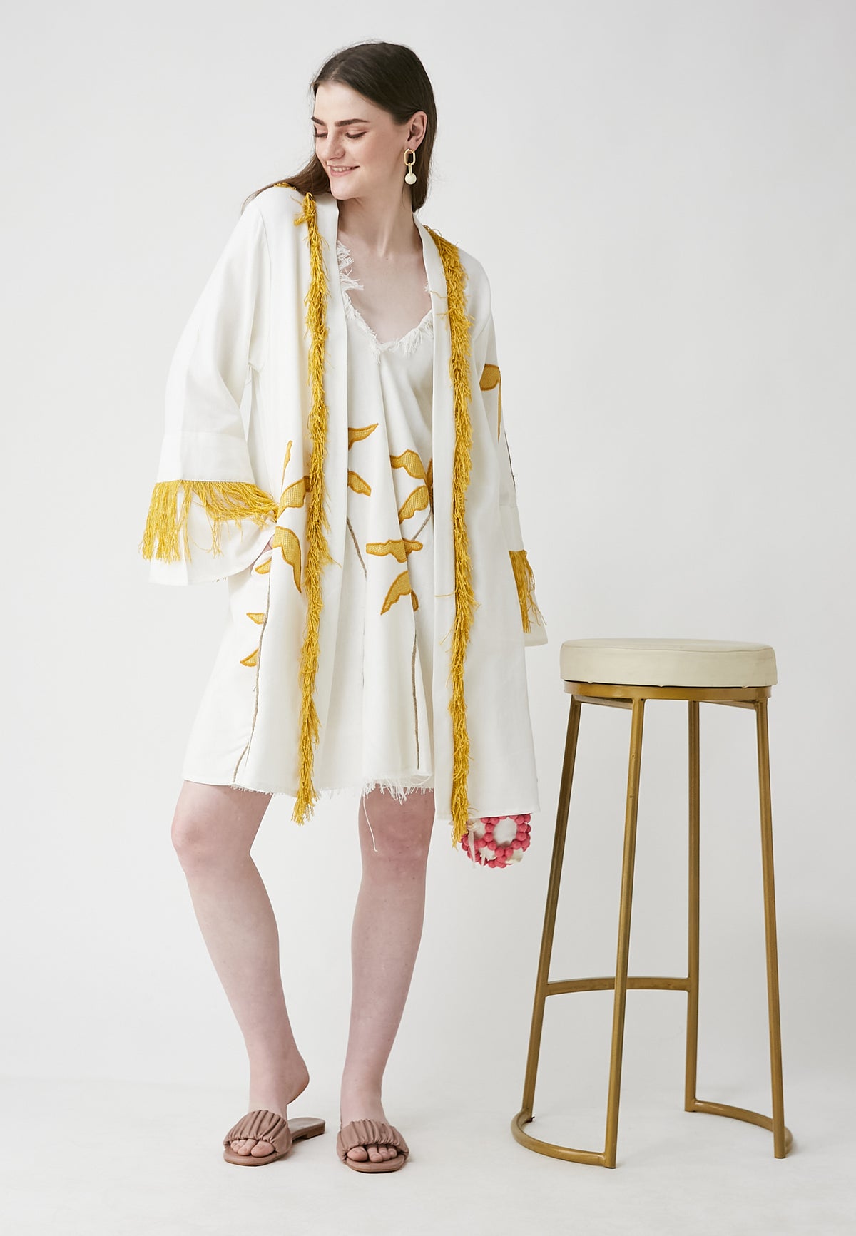 Hori Short White Kimono