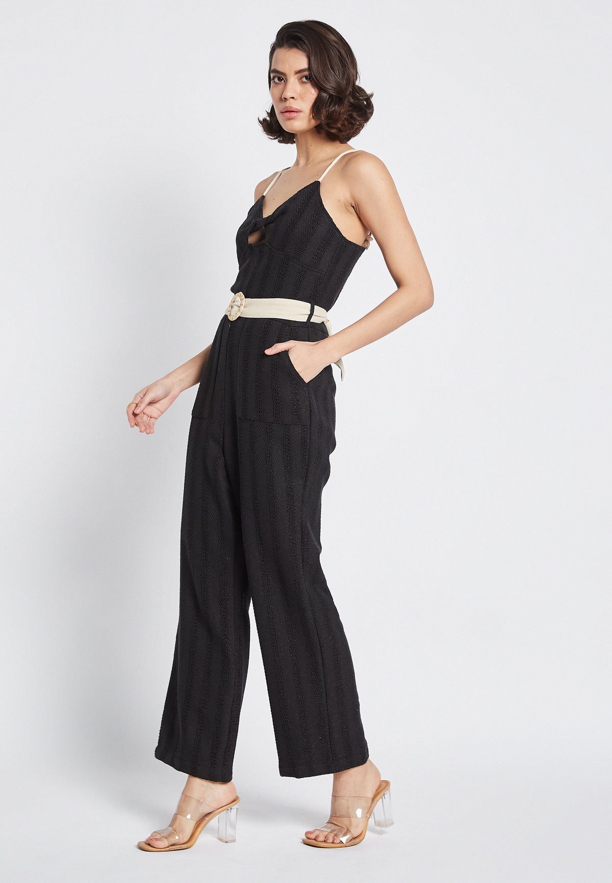 Soleil Mai Black Jumpsuit