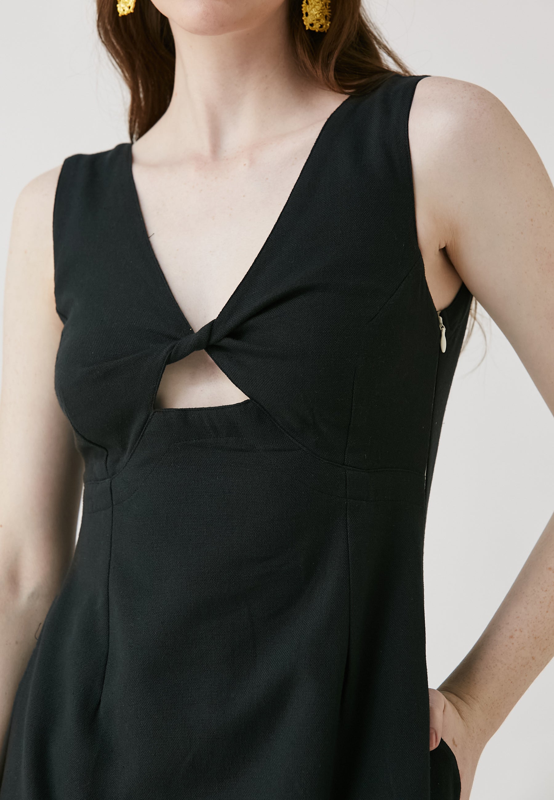 Vestido largo negro Covin