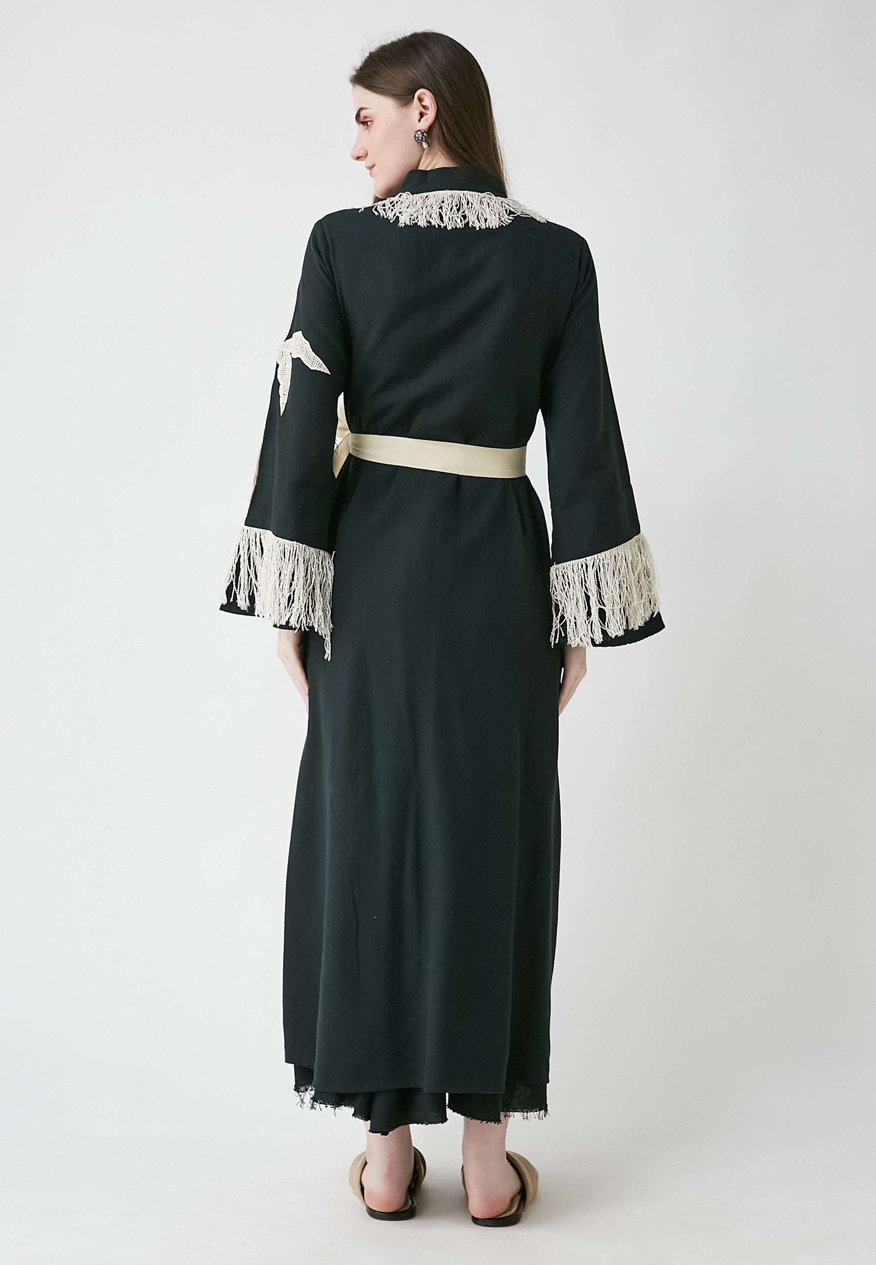 Kimono negro largo Horizon