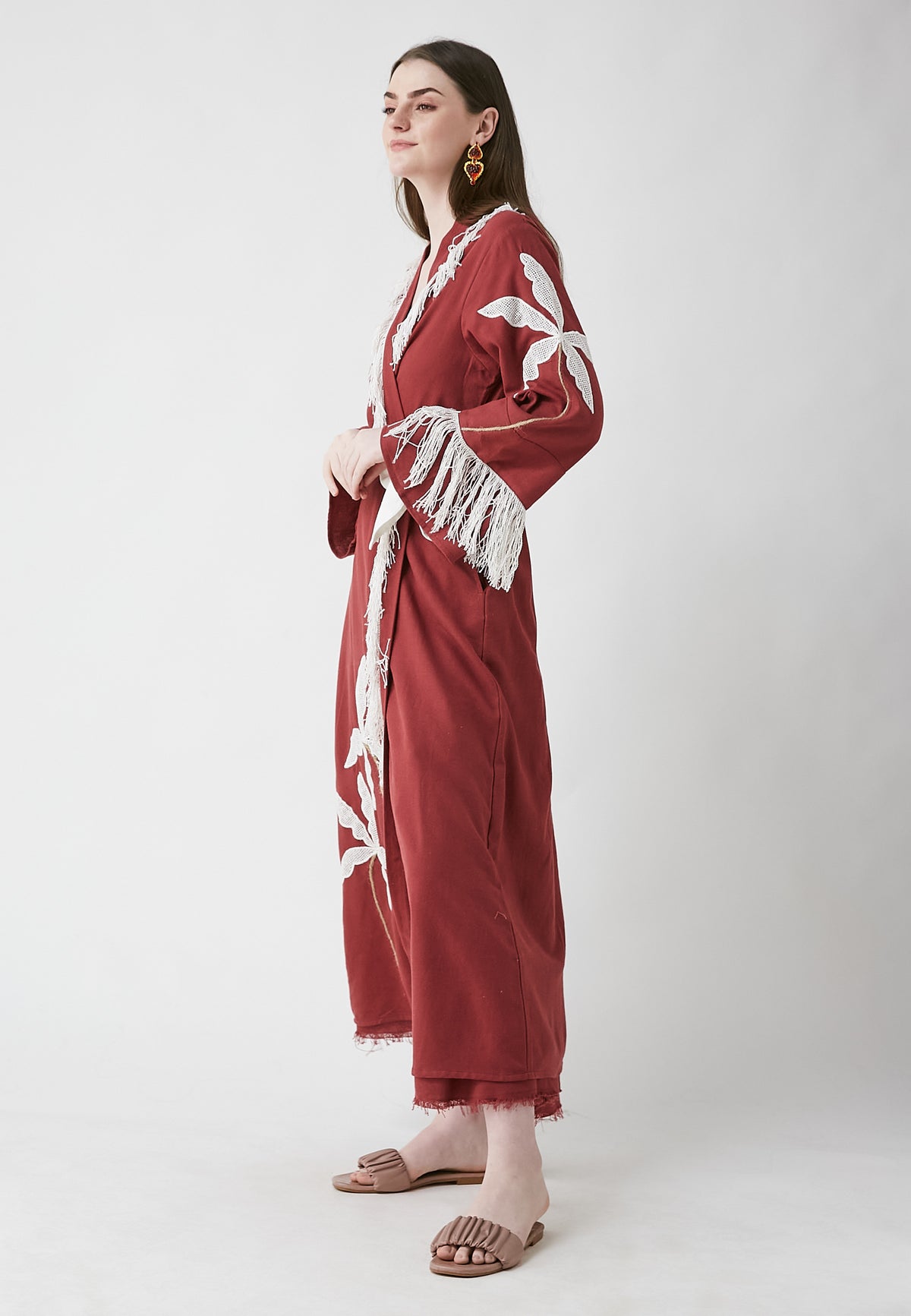 Horizon Long Cherry Kimono