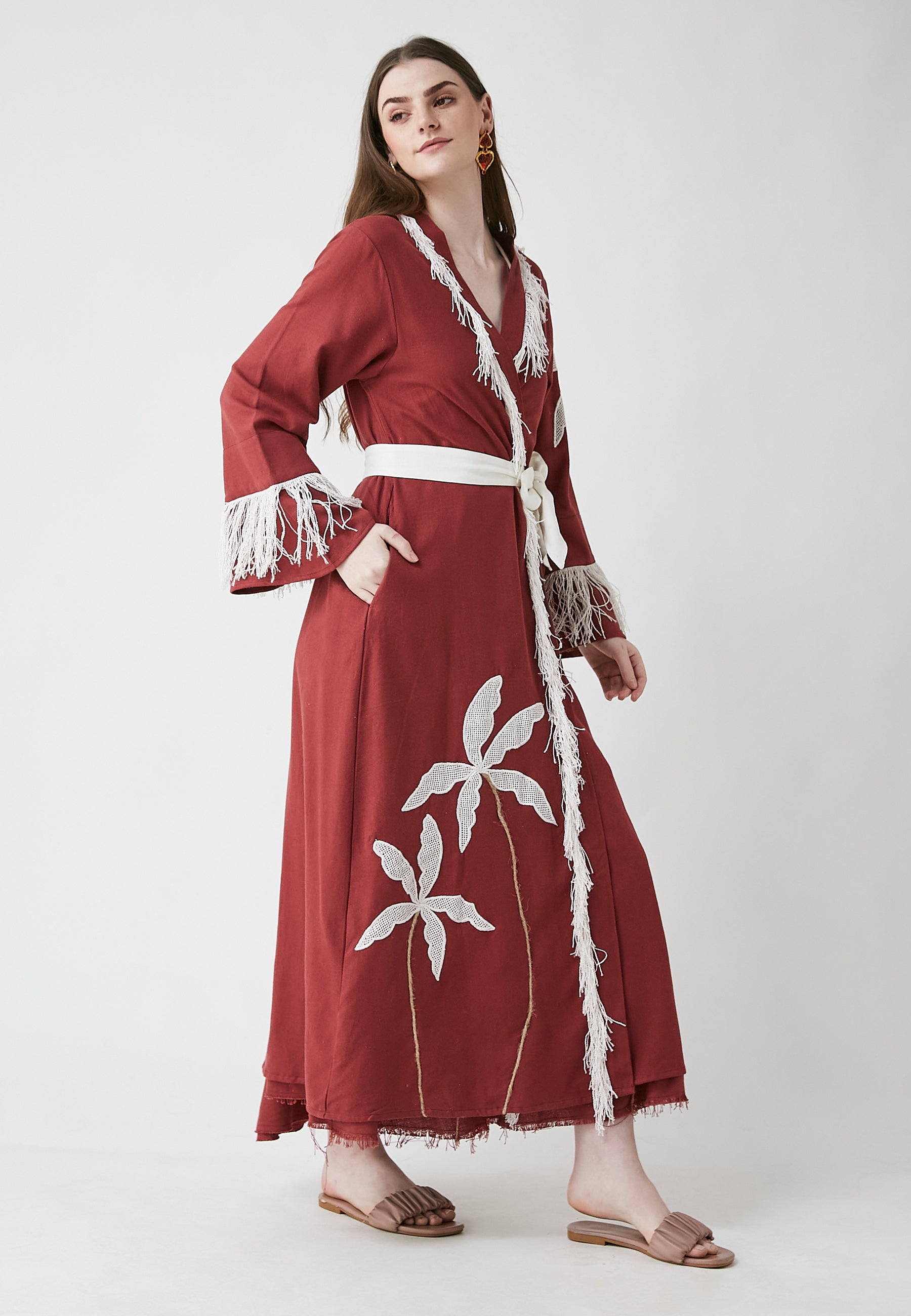 Kimono largo de cereza Horizon