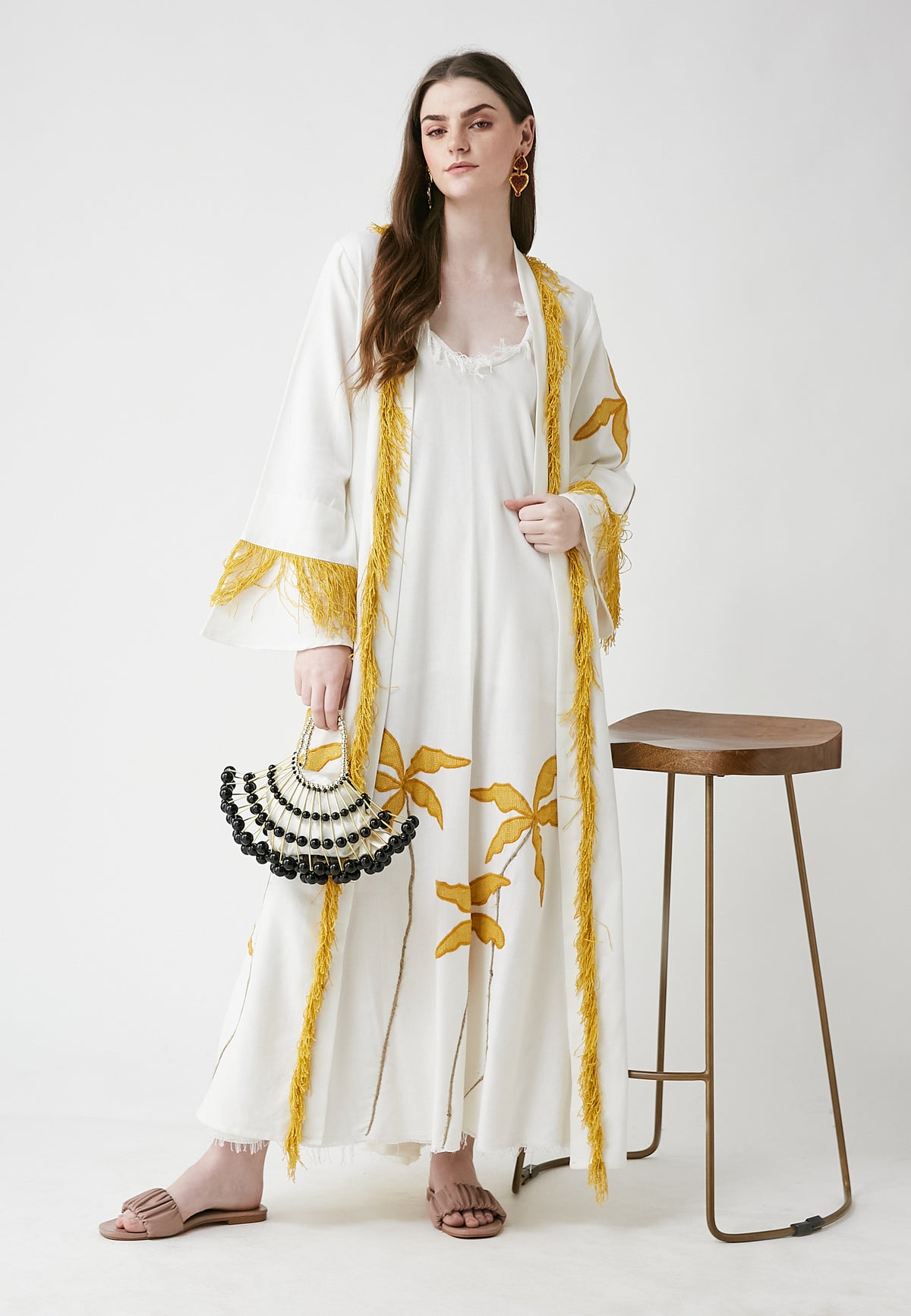 Horizon Long White Kimono