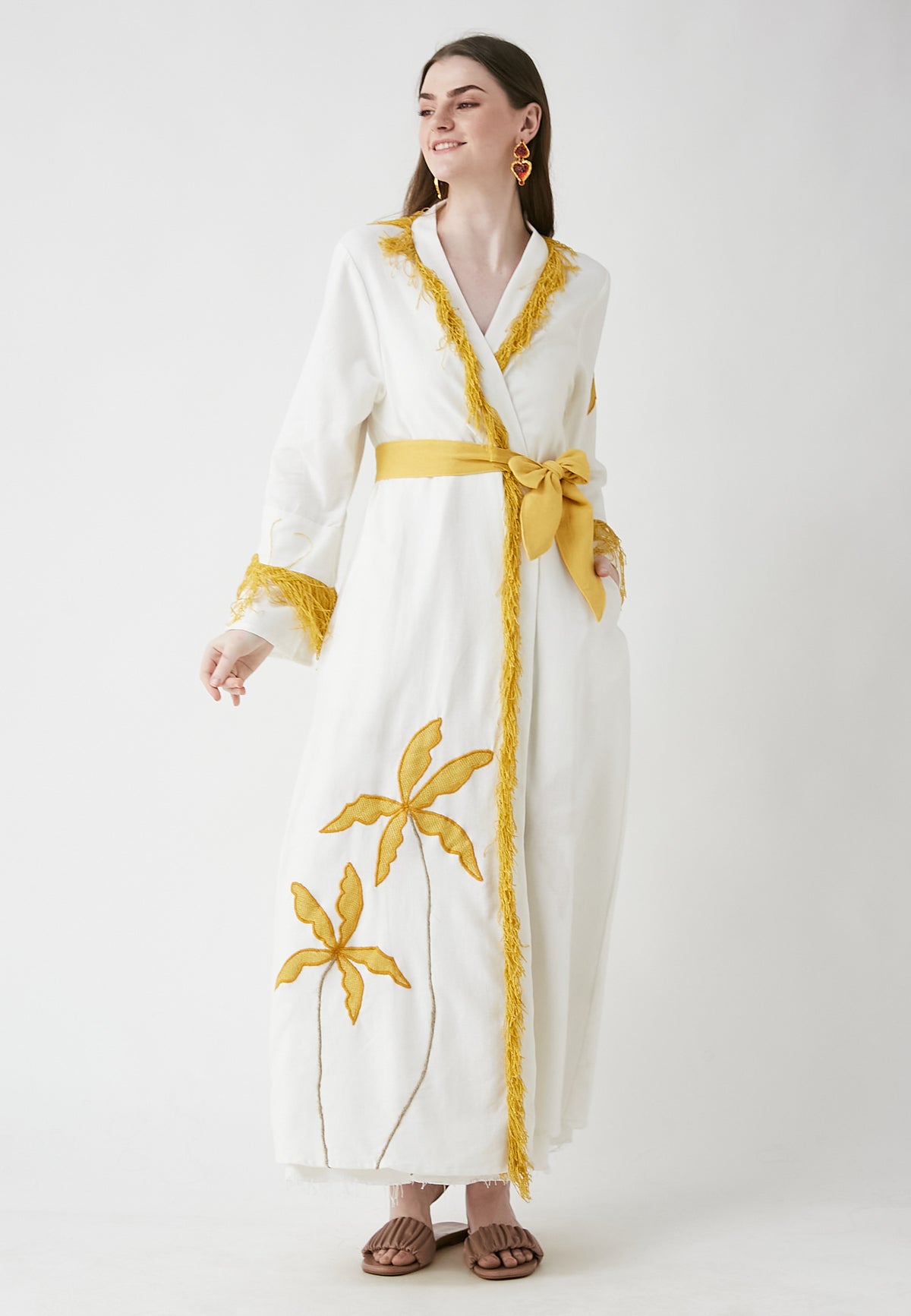 Horizon Long White Kimono